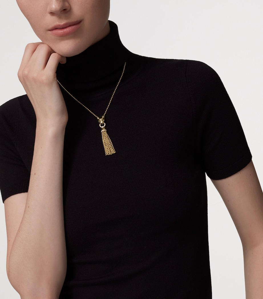 Yellow Gold, Diamond, Tsavorite and Onyx Panthère de Cartier Necklace YELLOW GOLD Image 2