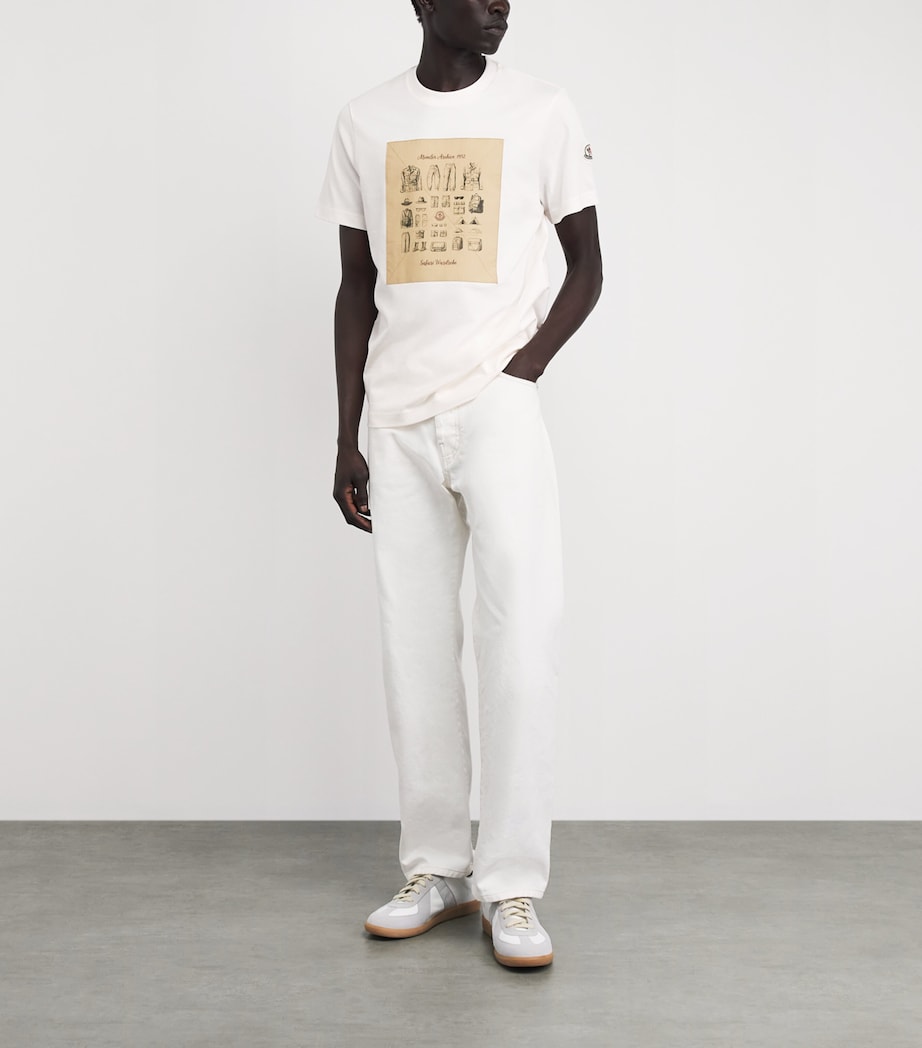 Moncler Mens Cotton Safari Print T-Shirt Image 2