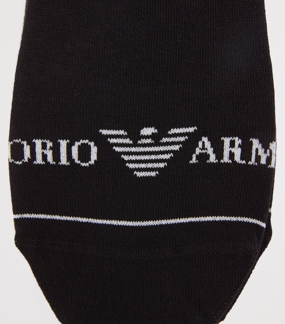 Cotton-Blend Logo Invisible Socks (Pack of 3) MC061 BLACK Image 2
