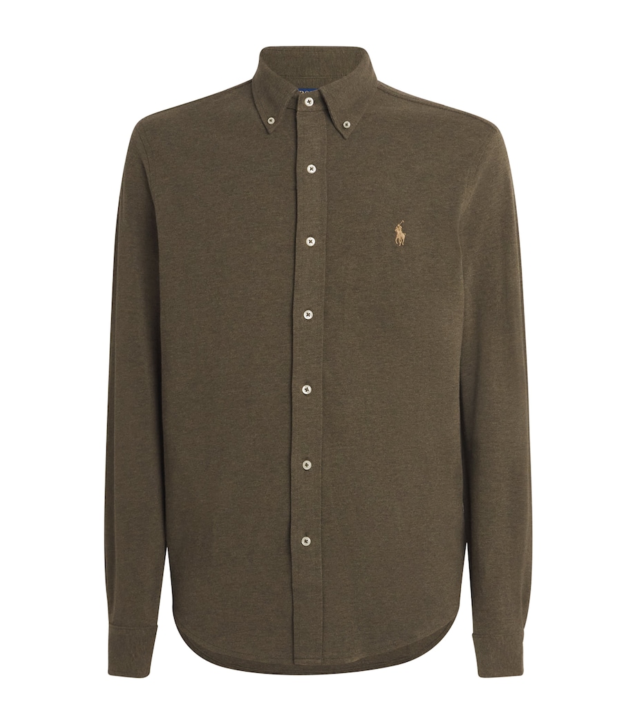 Cotton Featherweight Mesh Shirt WLSN OLIVE HTHRC8520 Image 1