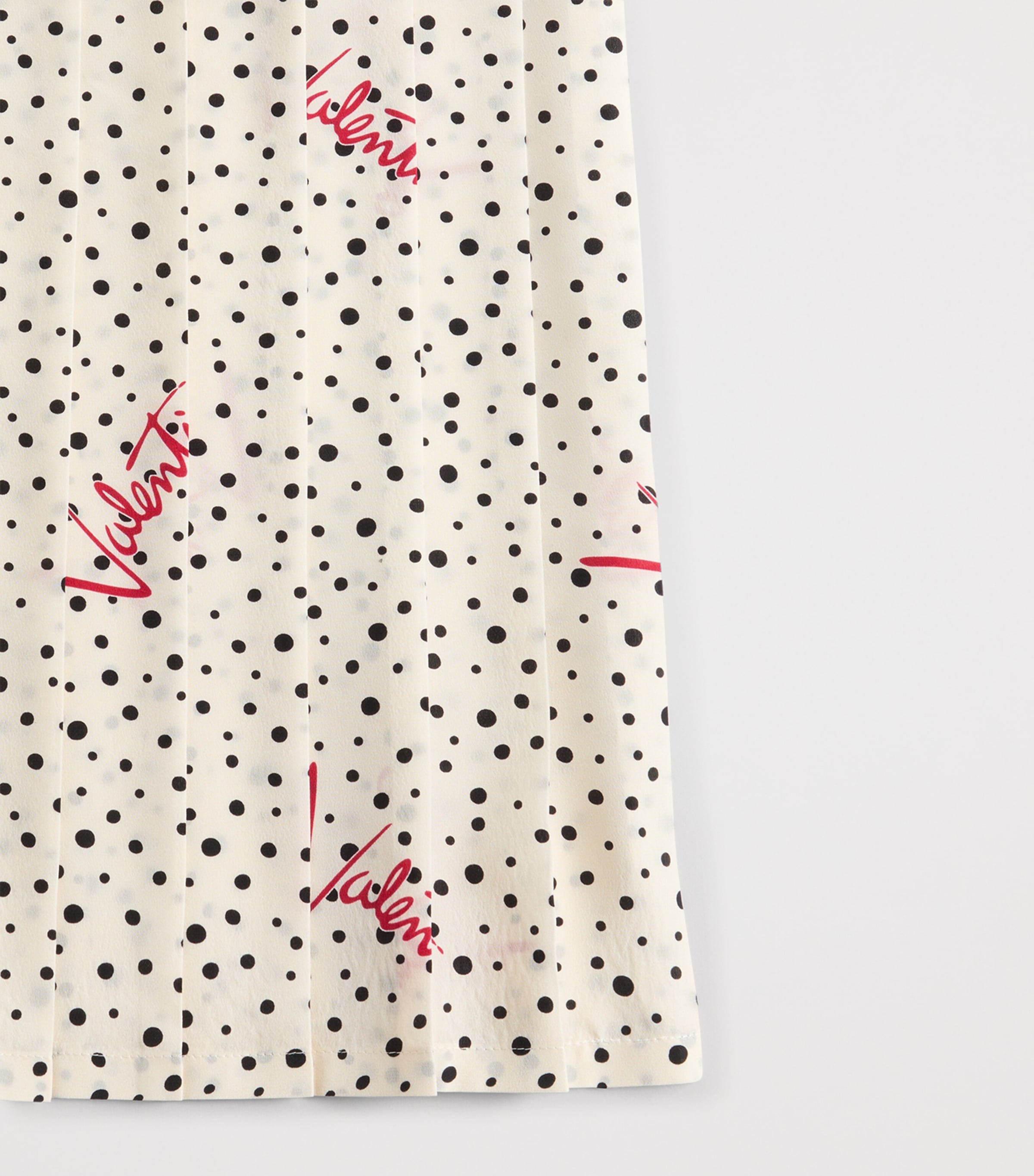 Valentino Womens Silk Plus De Pois Midi Skirt Image 6