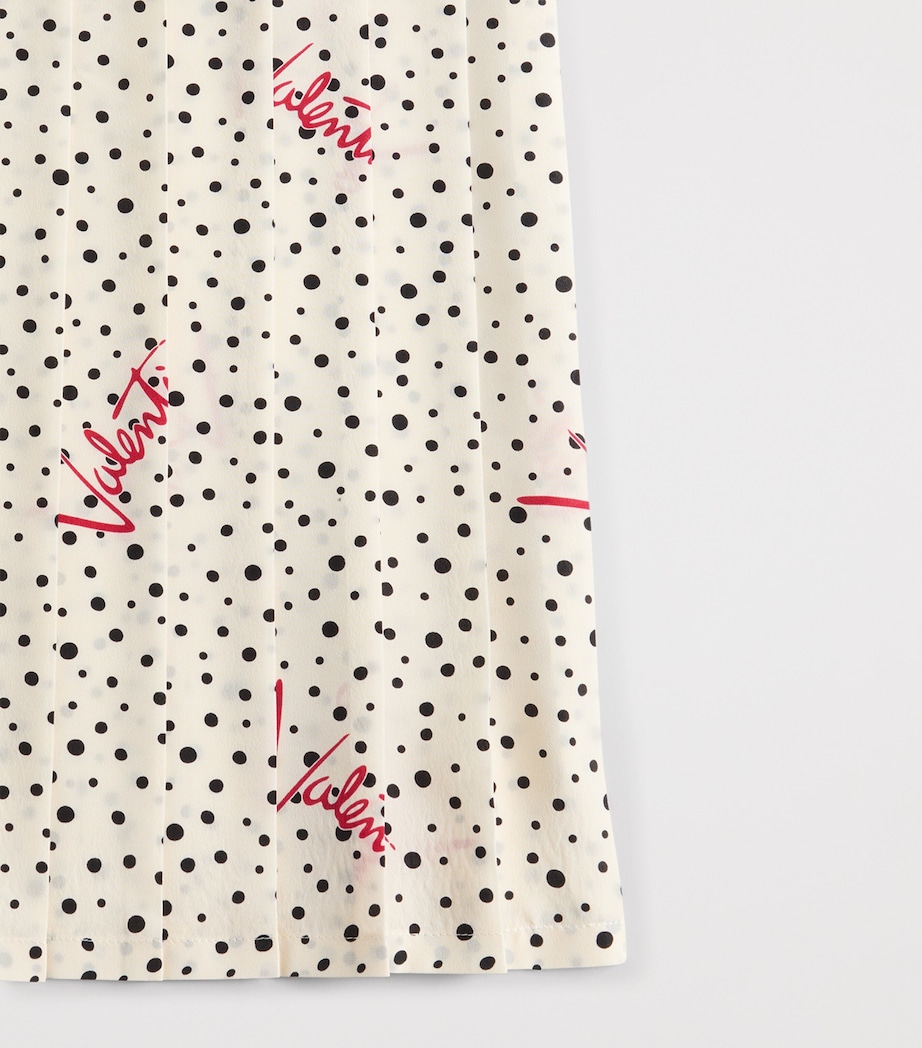 Valentino Womens Silk Plus De Pois Midi Skirt Image 6