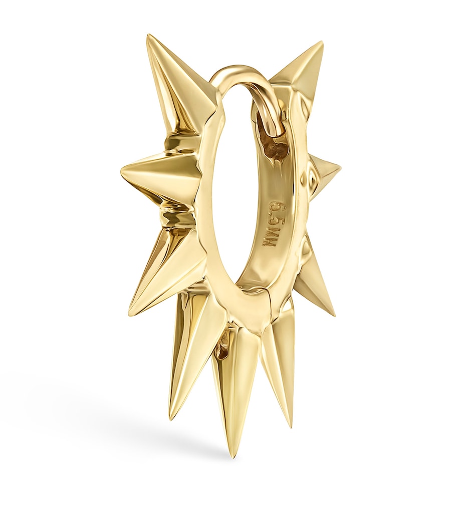 Yellow Gold Metal Mohawk Hoop Earring (6.5mm) YELLOW GOLD Image 1