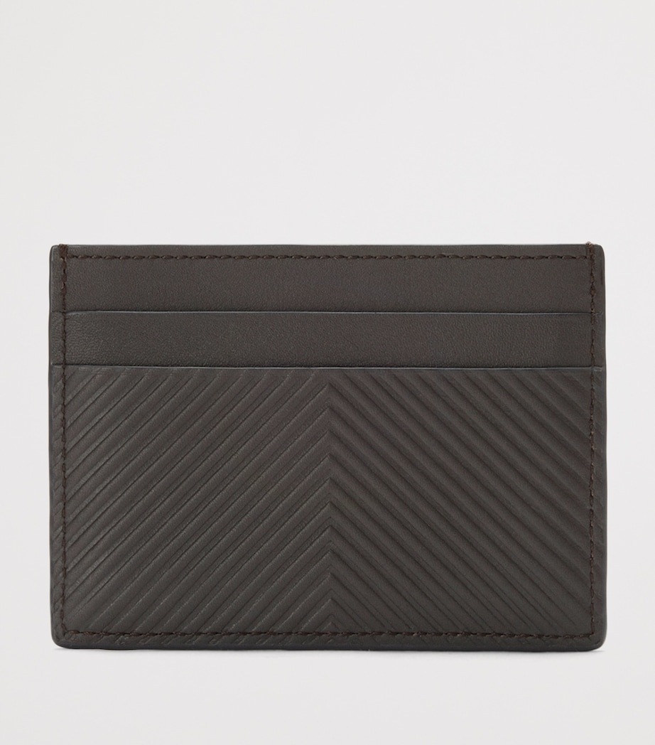 Leather Chevron Card Holder DARK GREY Image 2
