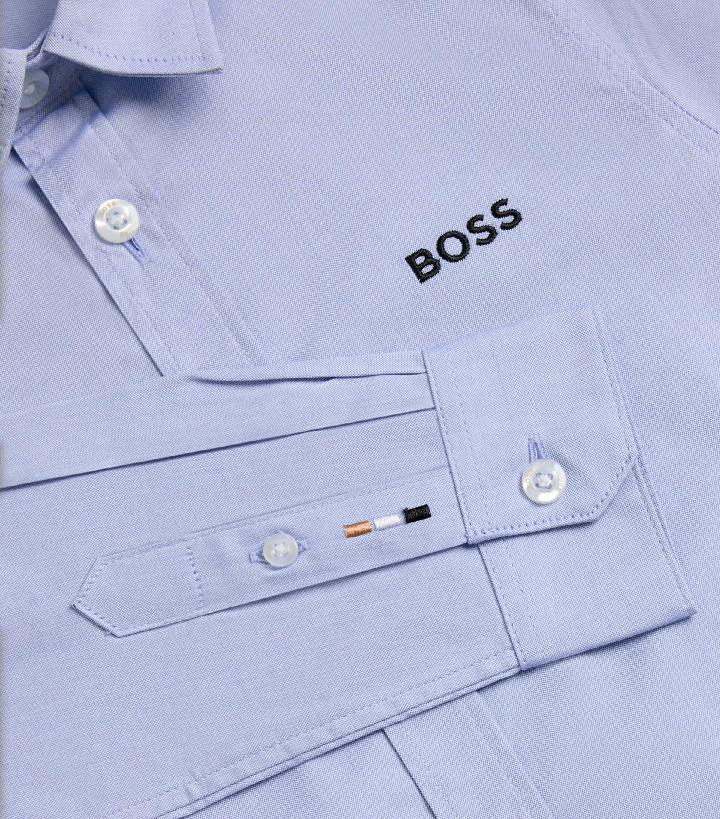 Cotton Oxford Shirt (4-16 Years) PALE BLUE BLACK Image 2