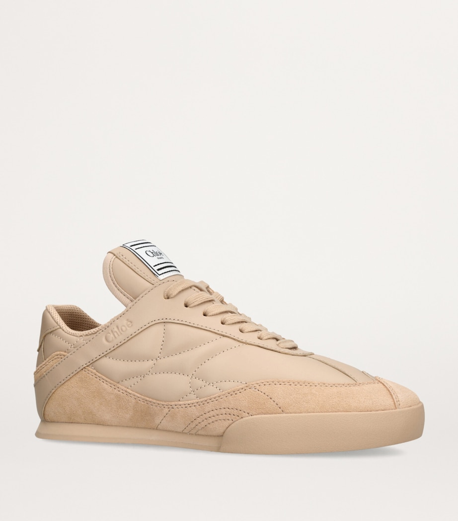 Chloé Leather Kick Low-Top Sneakers White Image 4