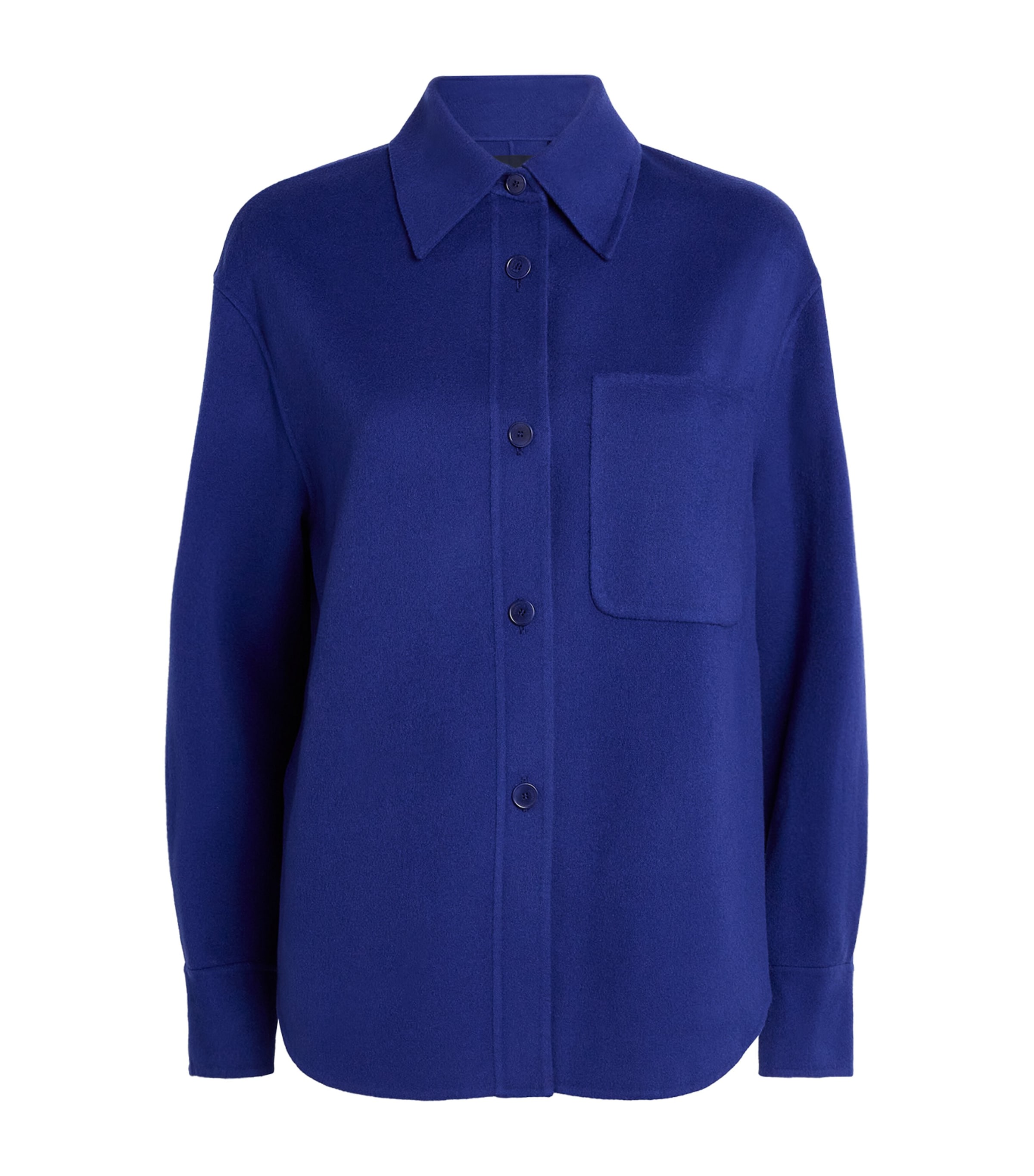 Joseph Wool-silk Jelia Overshirt In Blue