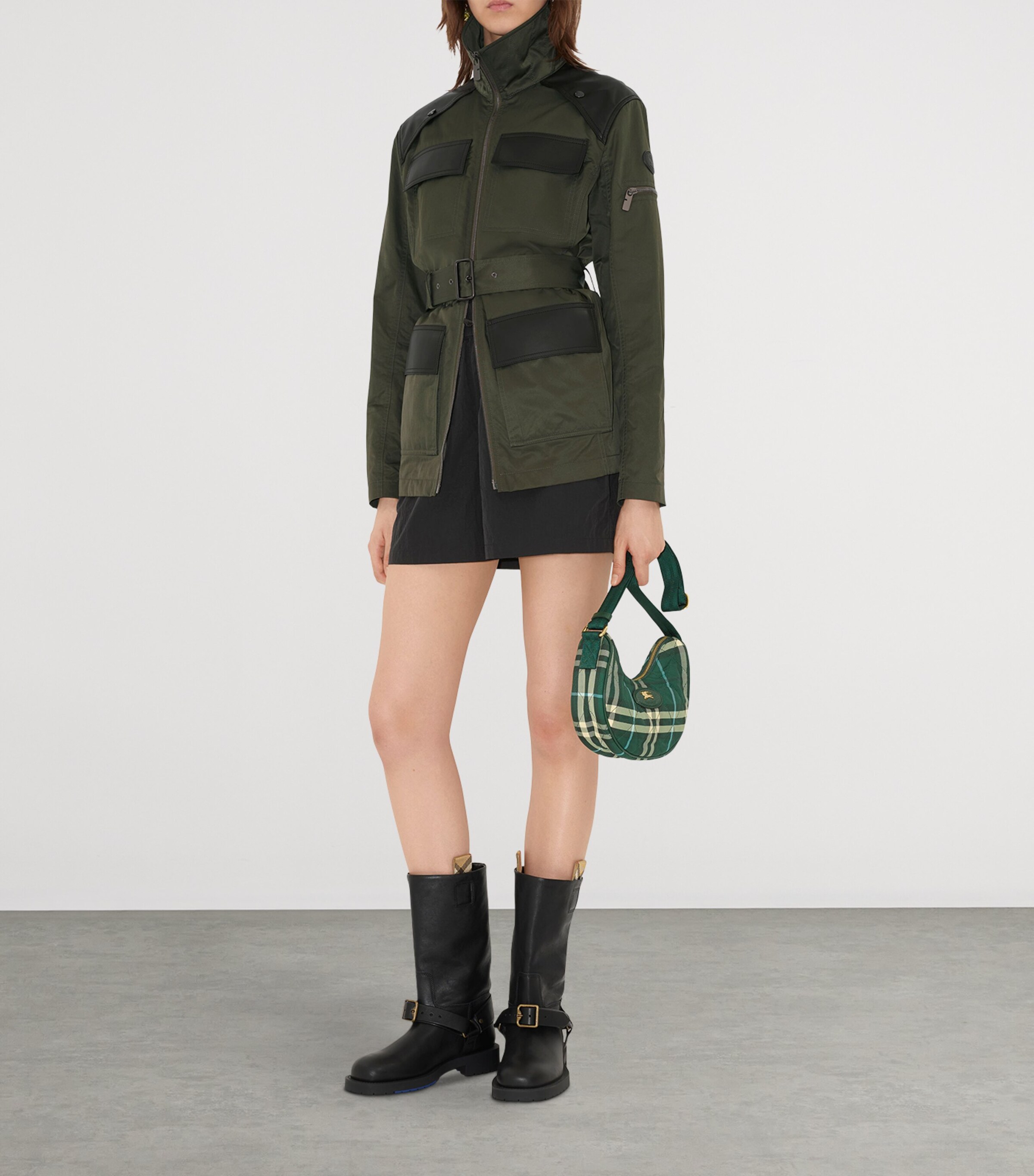 Check Horseshoe Cross-Body Bag VERDANT Image 2