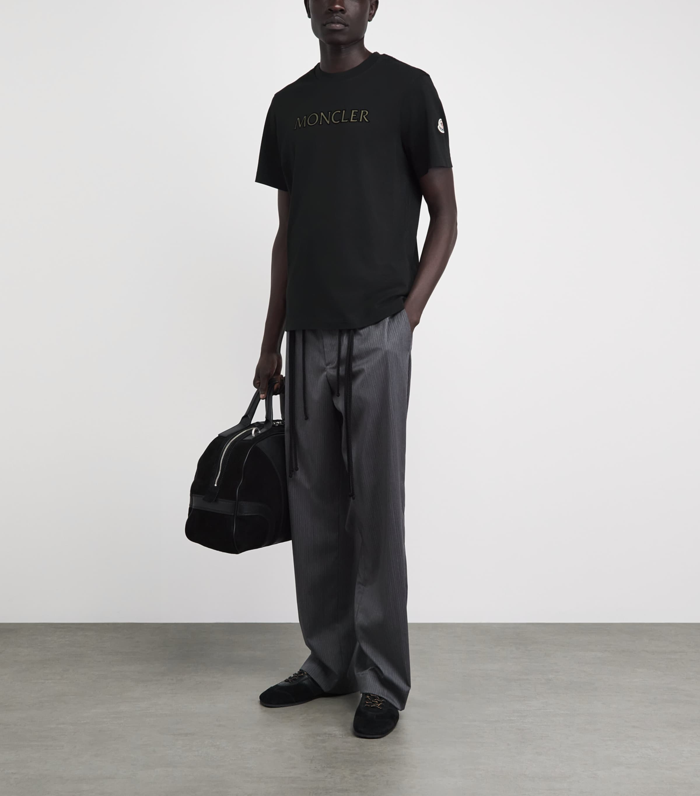 Moncler Mens Cotton Logo T-Shirt Image 2