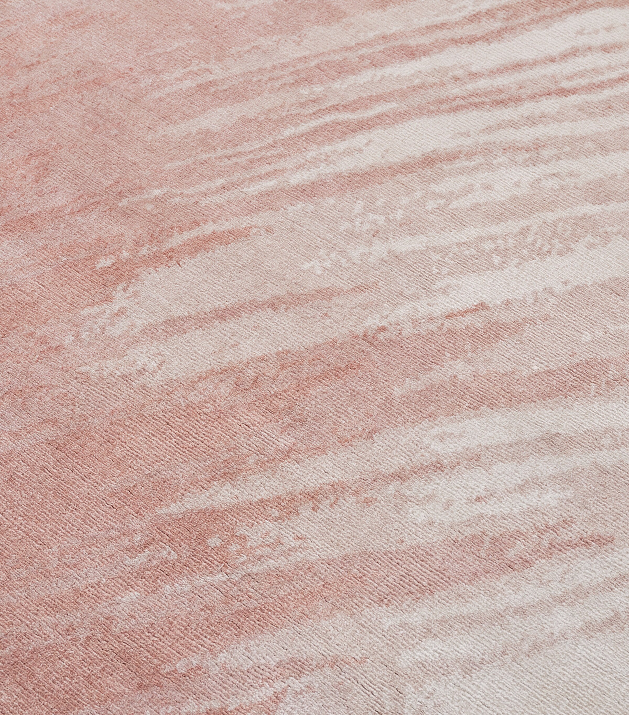 x David Rockwell Wool-Bamboo Silk Splash Salmon Rug (2.74m x 1.83m) PINK Image 2