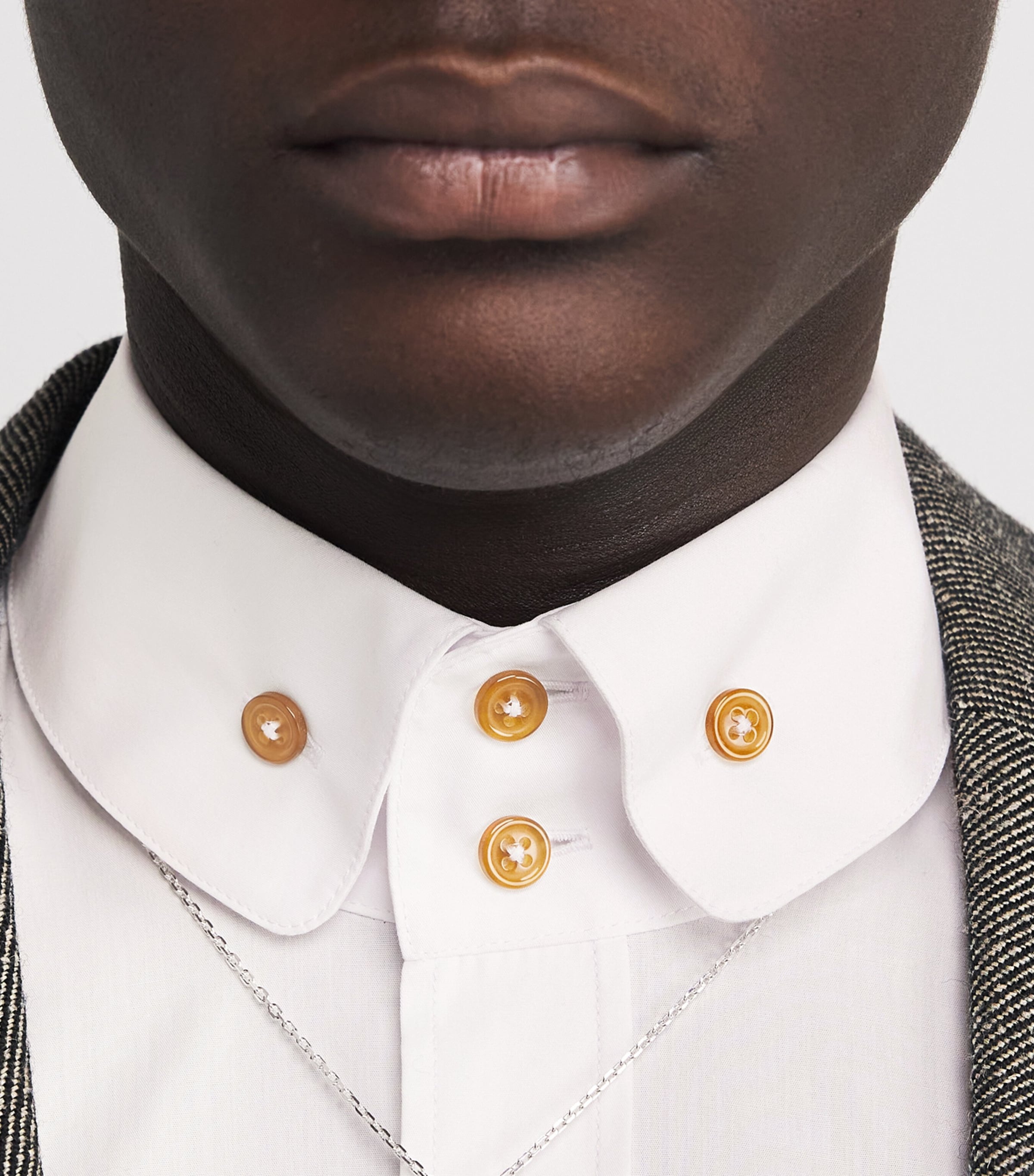 Cotton 2-Button Krall Shirt A401 WHITE Image 6