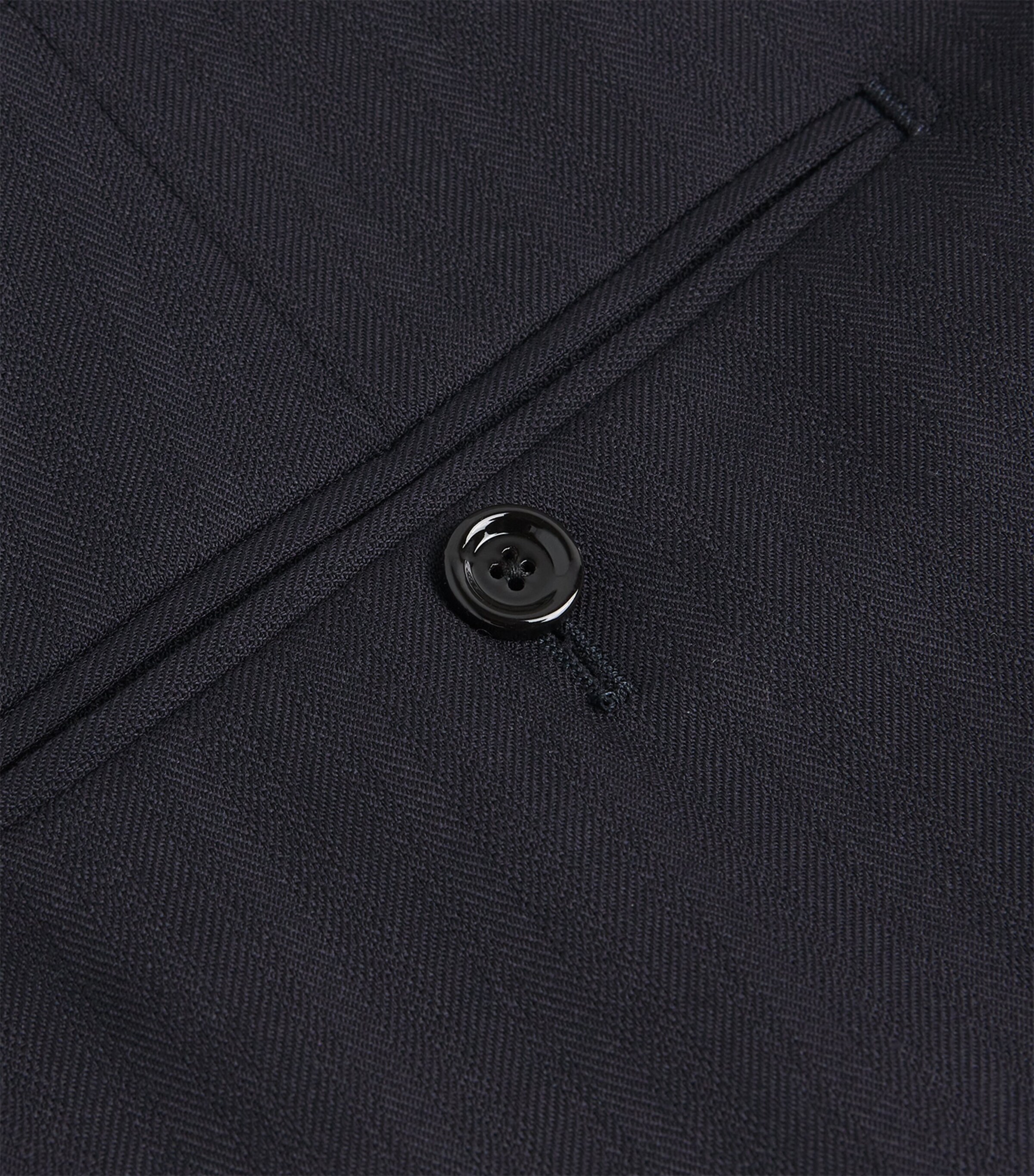 Wool-Blend Pleated Straight Trousers 850-NAVY Image 5