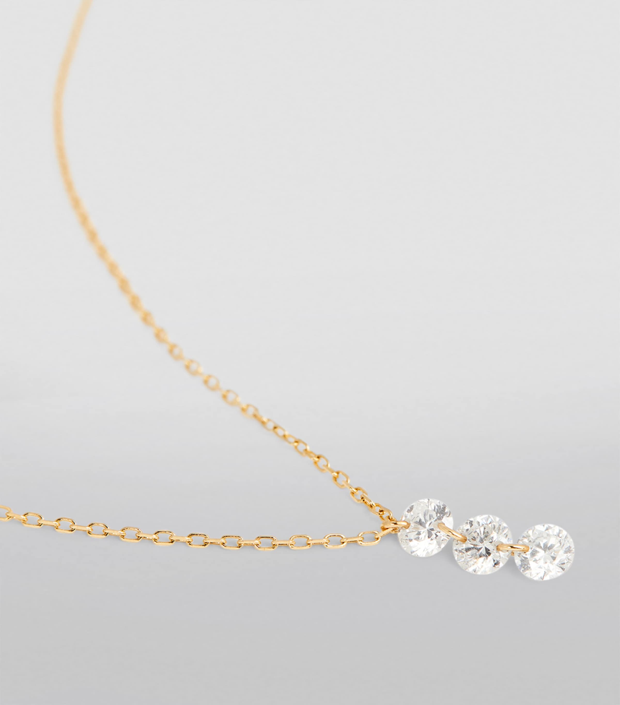 Persée Yellow Gold and Diamond 3-Stone Danaé Necklace Gold Image 5