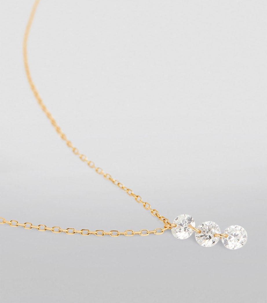 Persée Yellow Gold and Diamond 3-Stone Danaé Necklace Gold Image 5