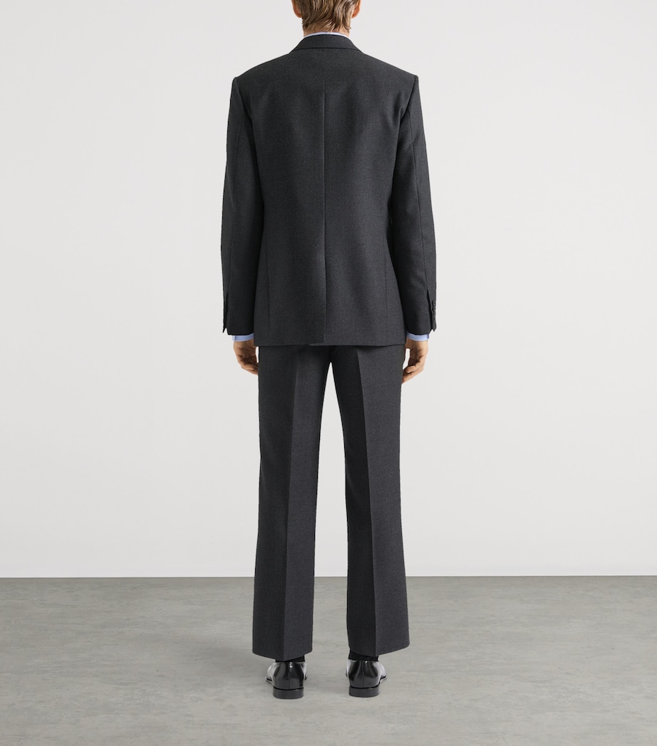 Wool Single-Breasted Blazer CHARCOAL Image 4