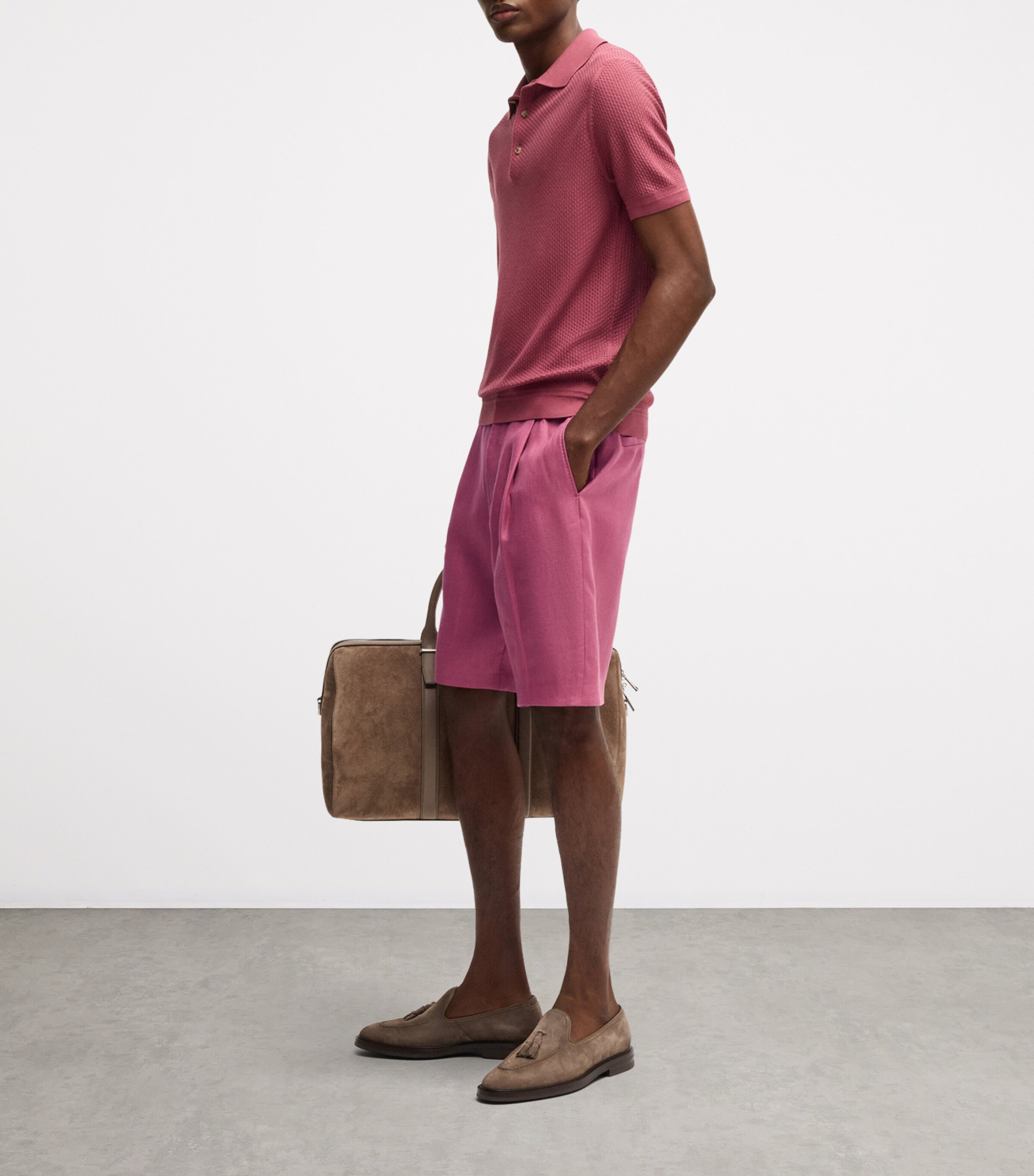 Linen Tapered Shorts 661 Image 6