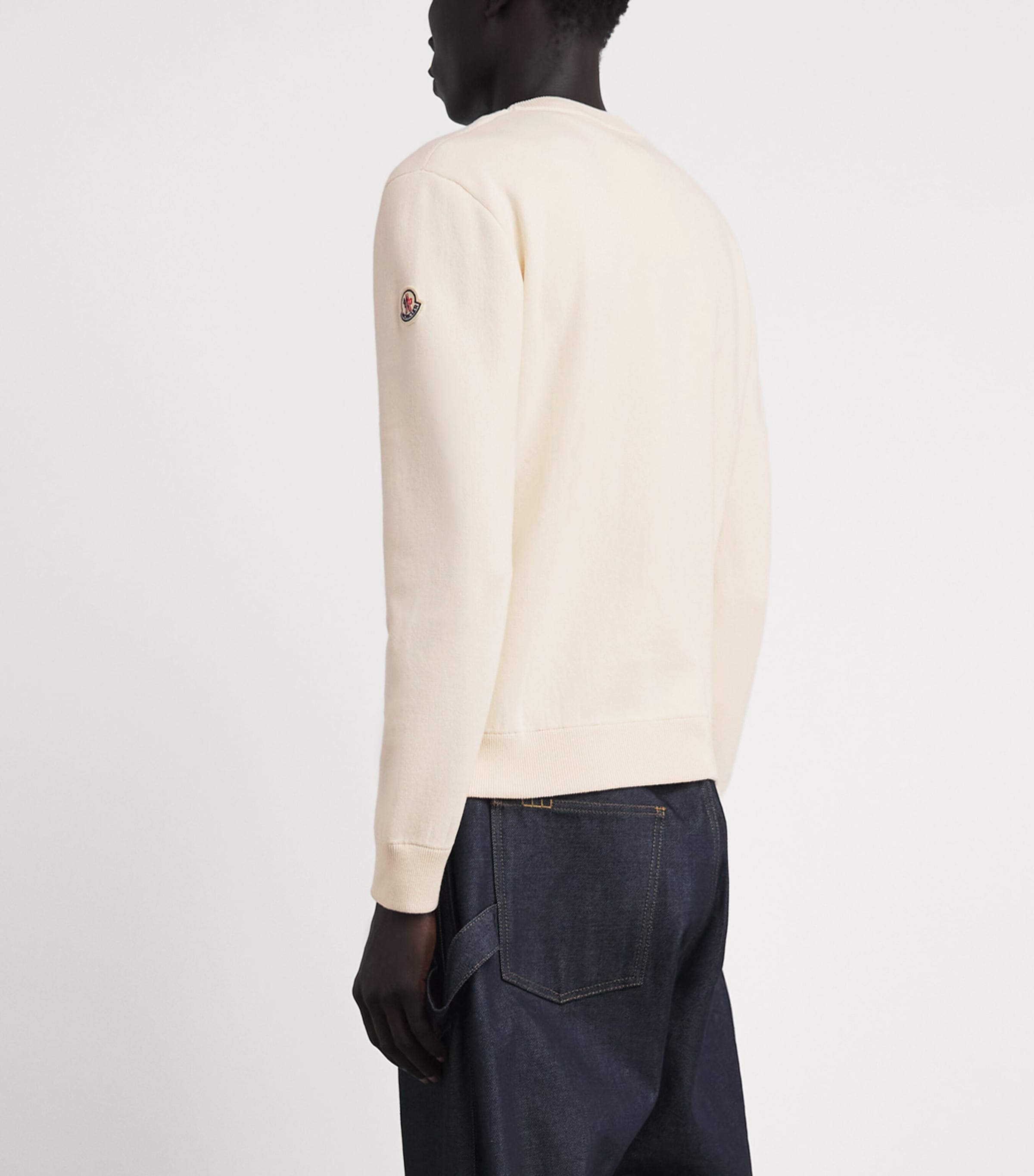 Moncler Mens Cotton-Blend Logo Sweatshirt Image 5