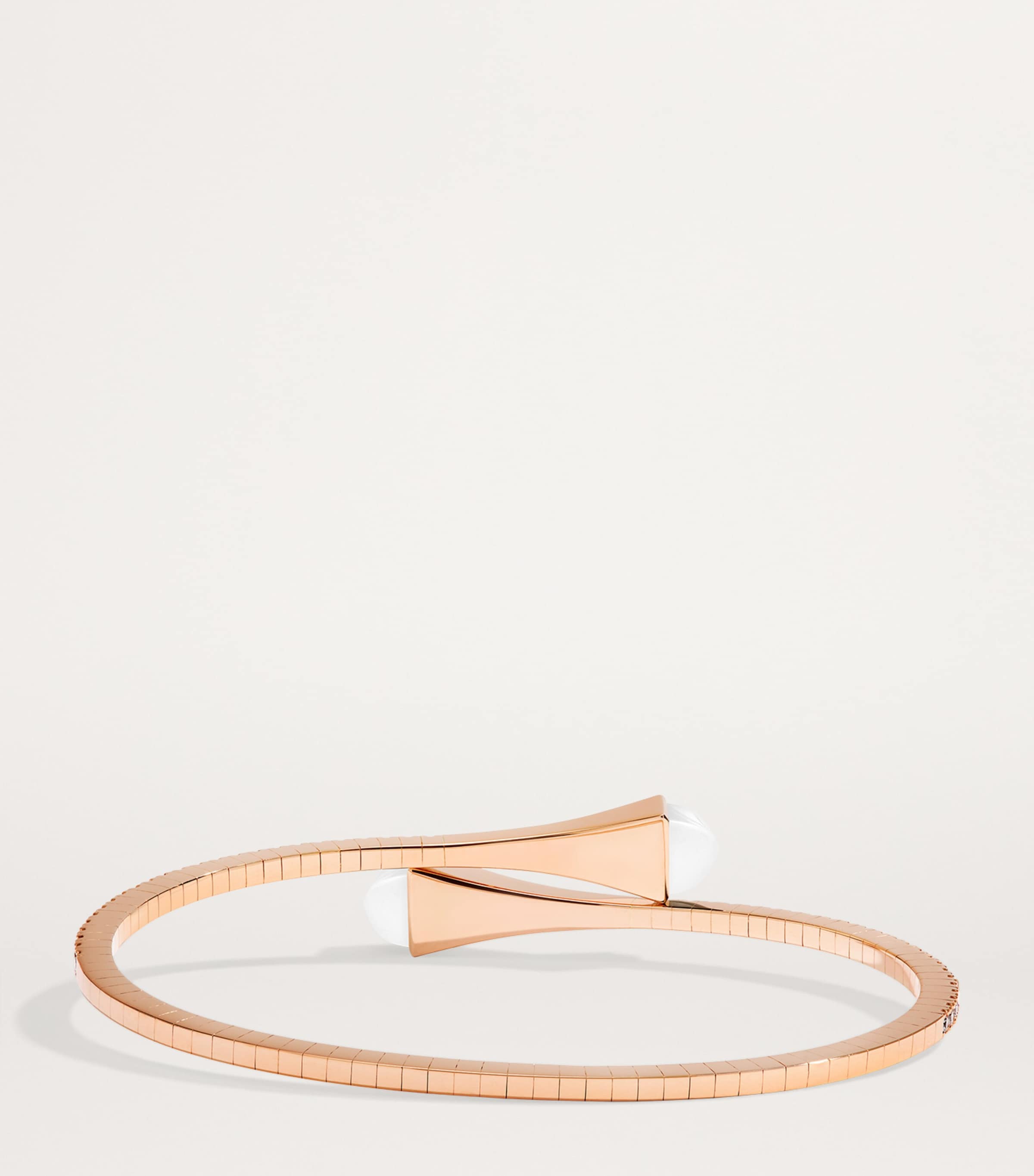 Midi Rose Gold, Diamond and Agate Cleo Slip-On Bracelet ROSE GOLD Image 2