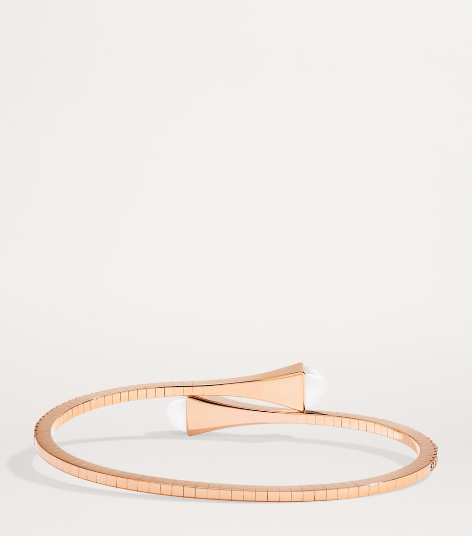 Midi Rose Gold, Diamond and Agate Cleo Slip-On Bracelet ROSE GOLD Image 2