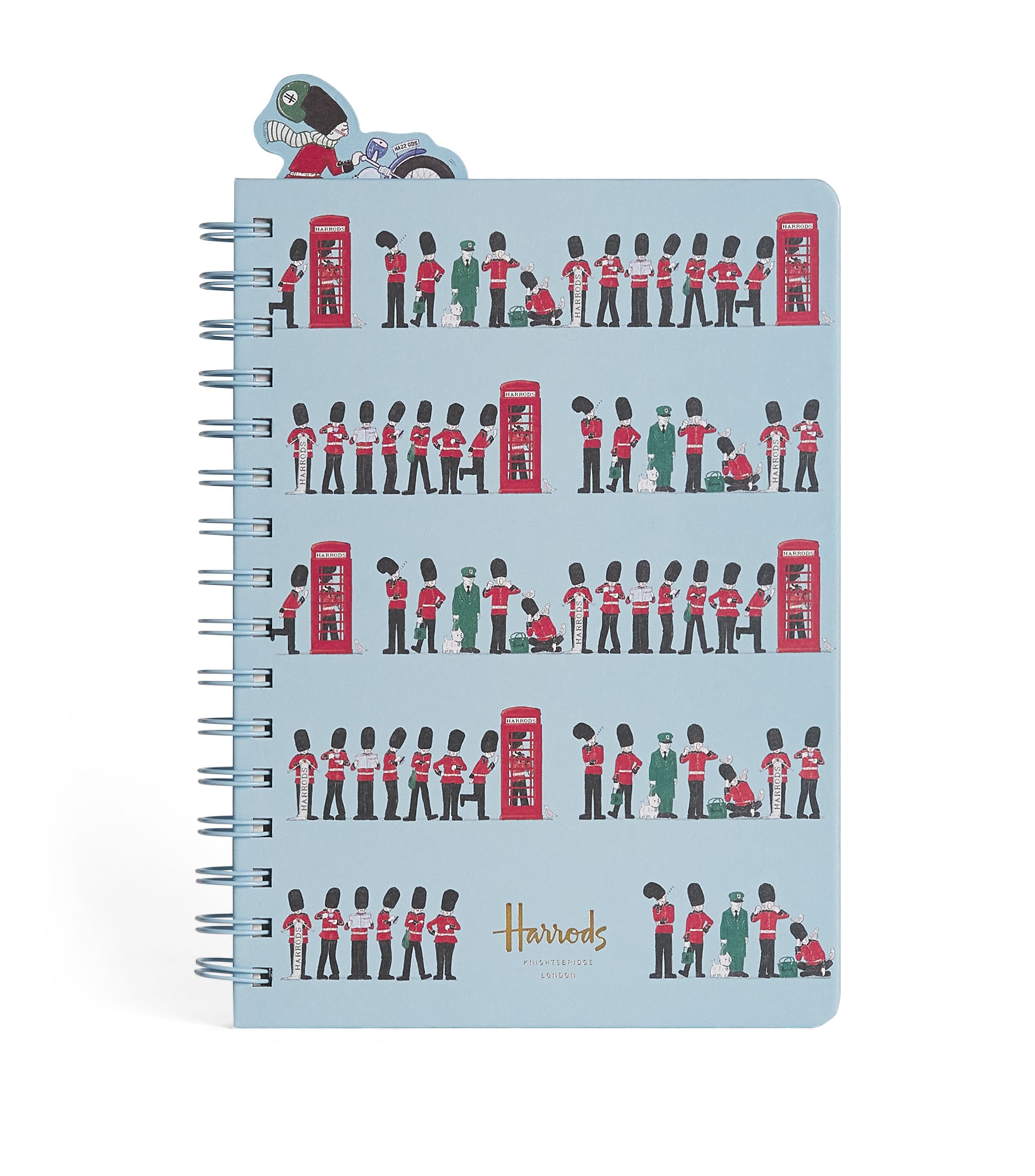 Harrods Kings Guard Ring-bound Notebook In Blue