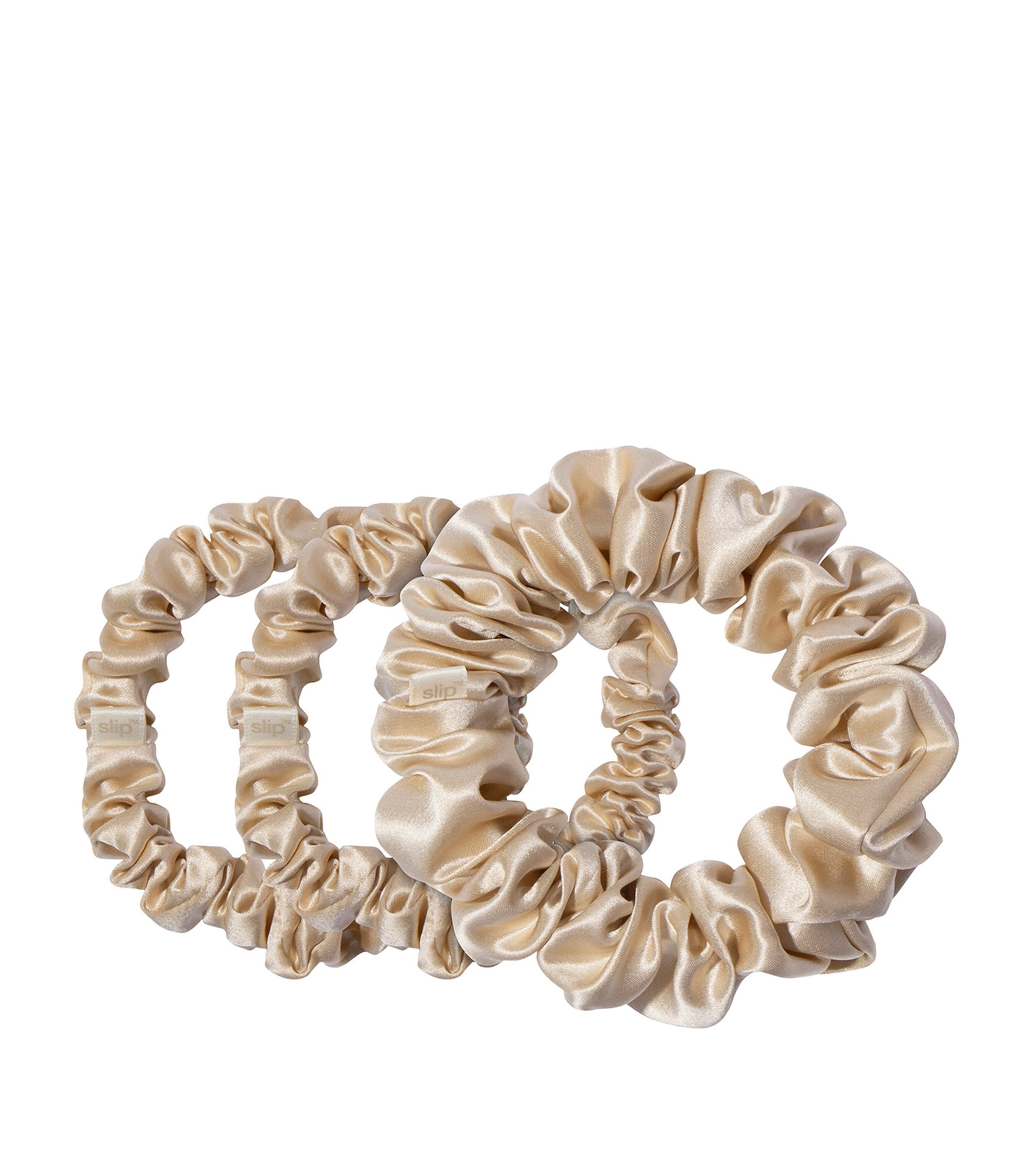 Silk Back To Basics Scrunchies (Set of 3) BLONDE Image 6