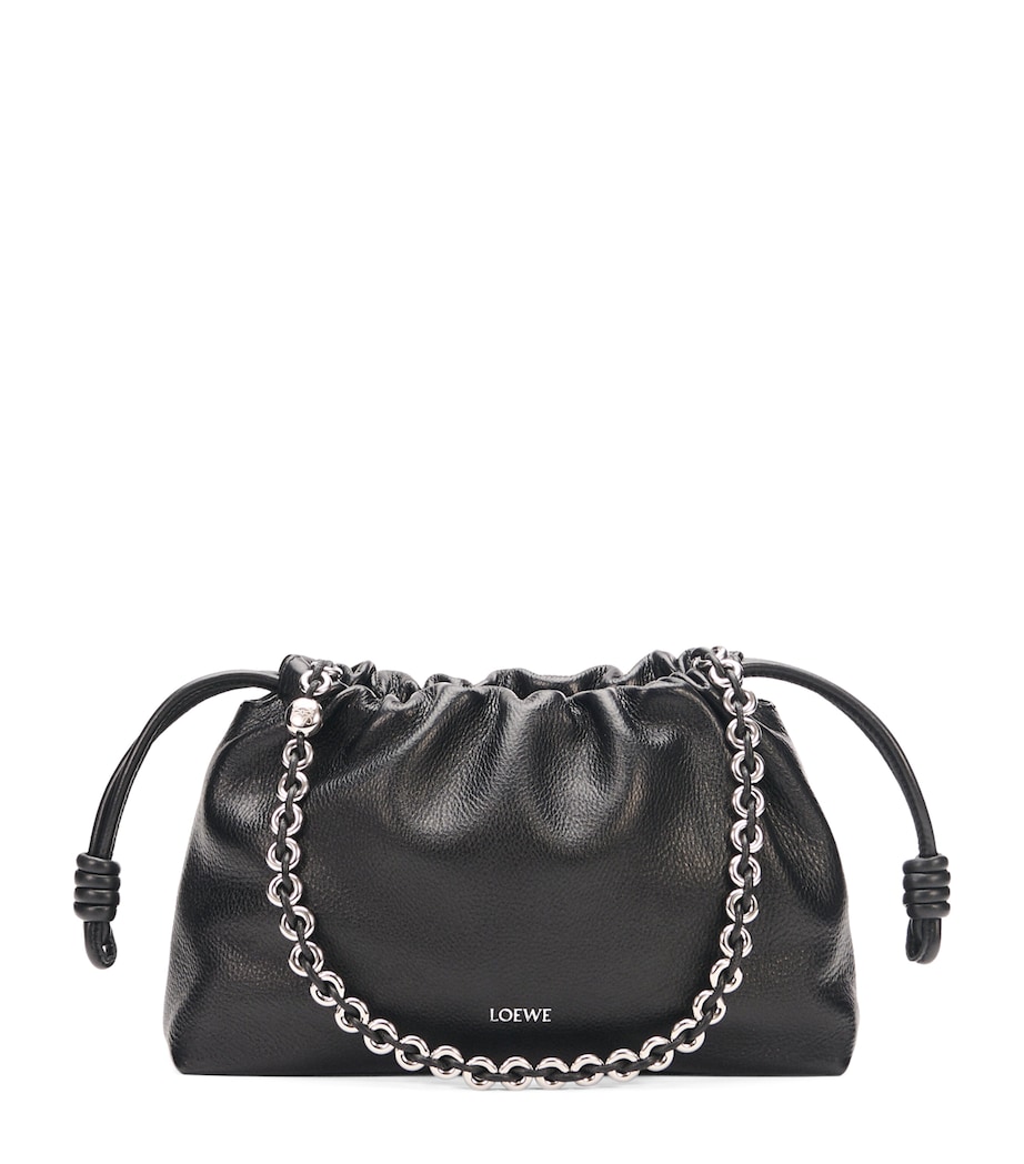 LOEWE Medium Leather Flamenco Purse Black Image 1
