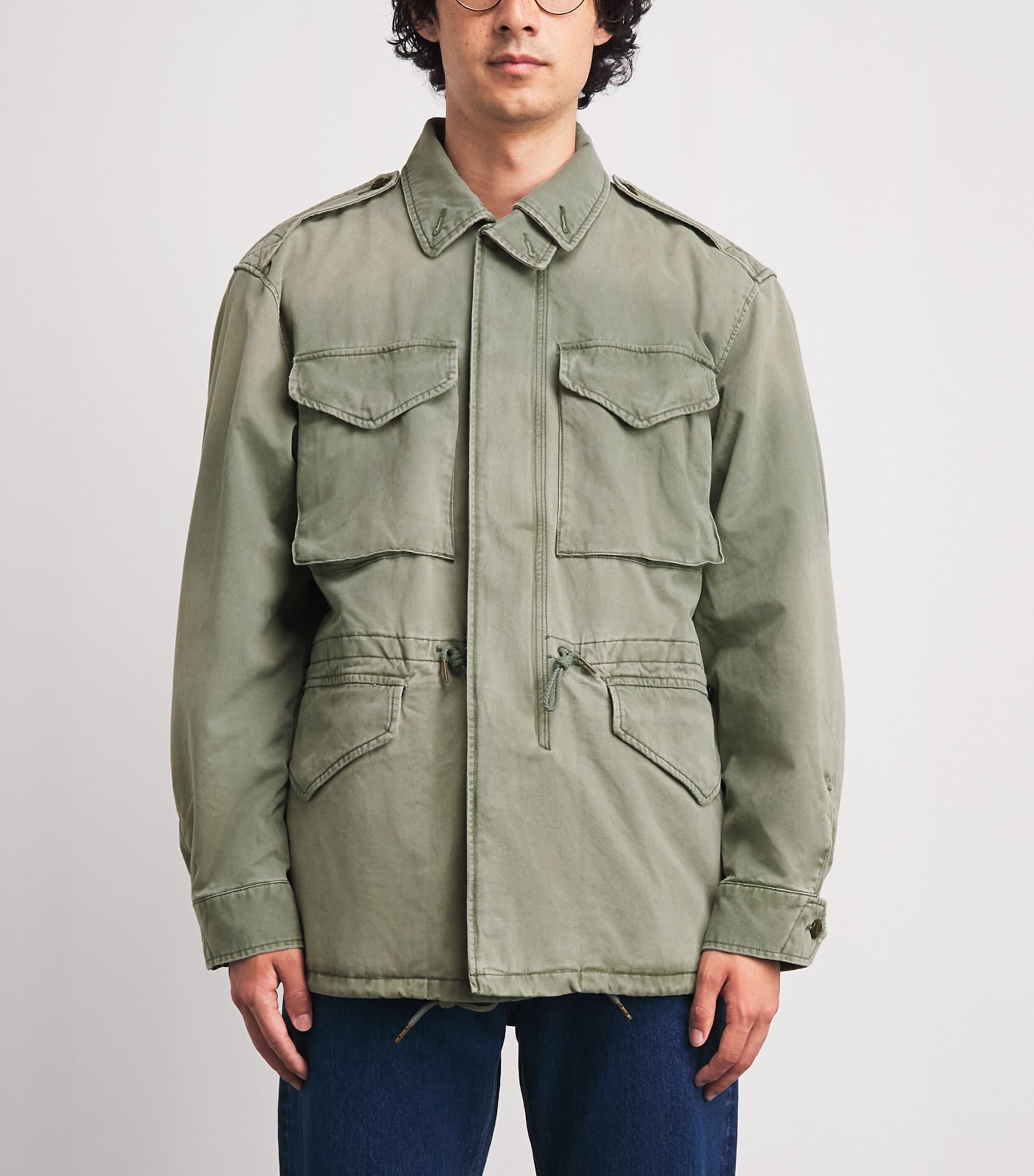 Polo Ralph Lauren Mens Cotton Sateen Field Jacket Mint Olive Washed Image 4