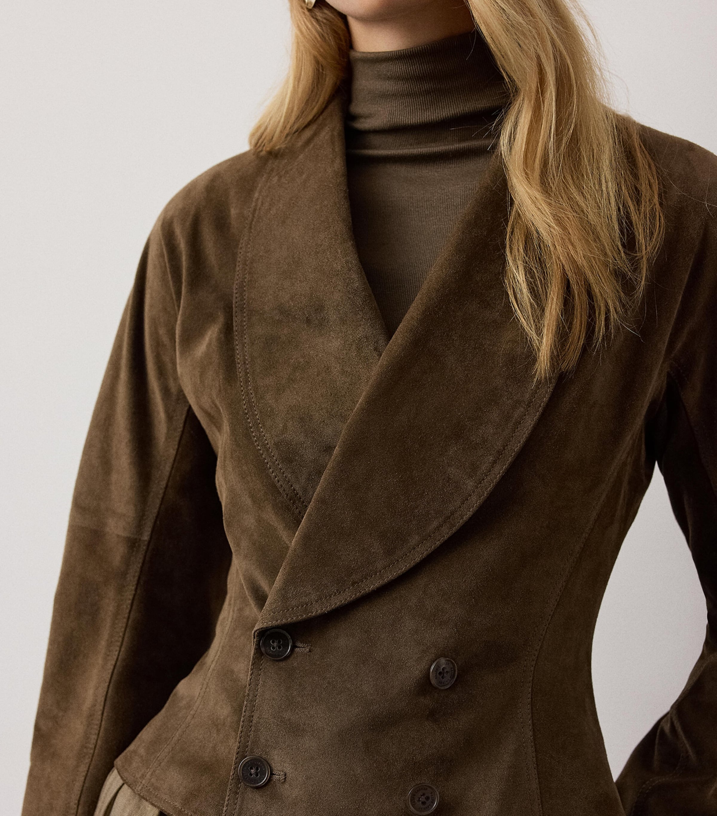 Ralph Lauren Collection Womens Suede Trudie Jacket Portobello Image 5