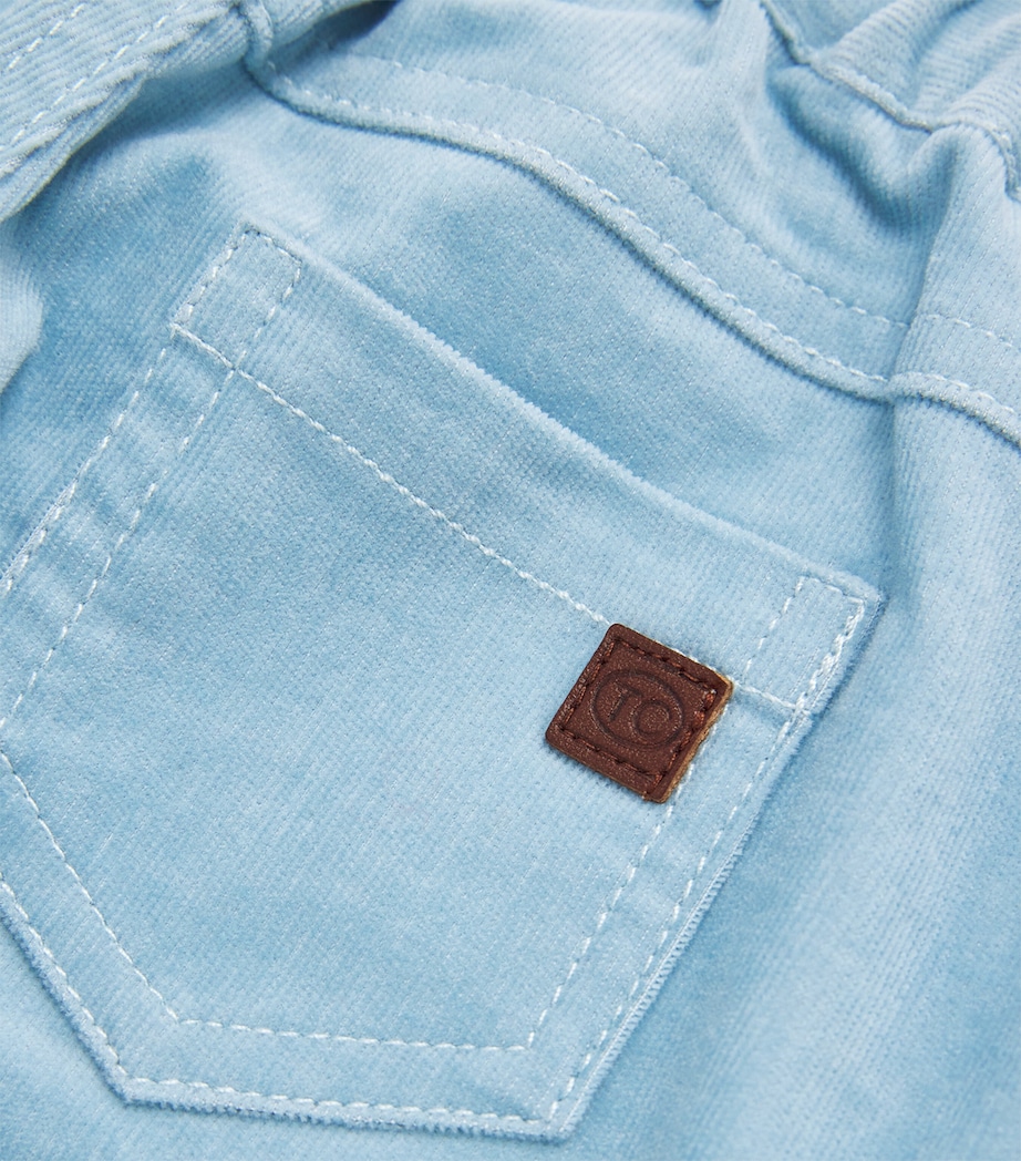 Cotton-Blend Needlecord Trousers 43GLACIER Image 3