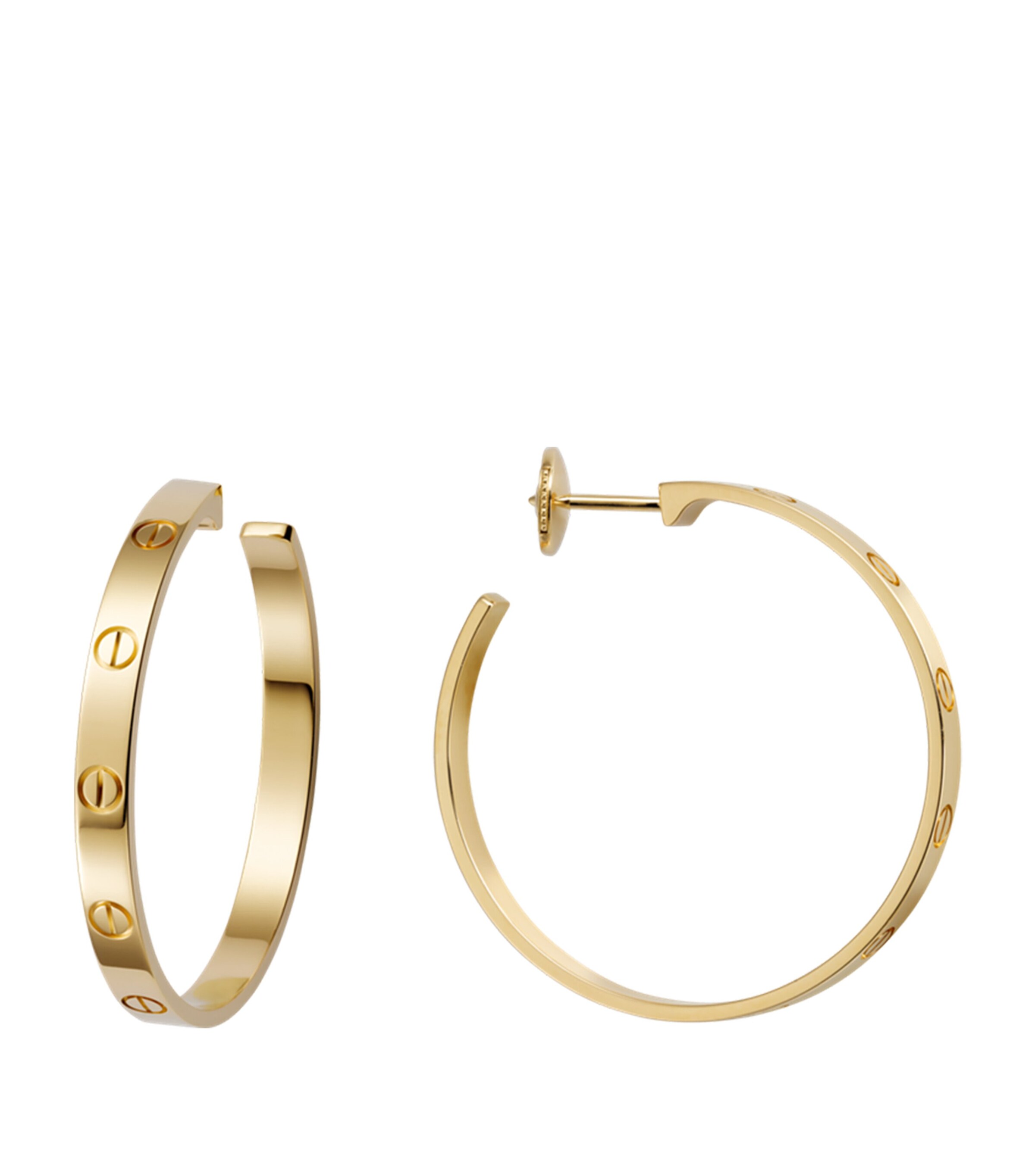 Yellow Gold LOVE Hoop Earrings YELLOW GOLD Image 6