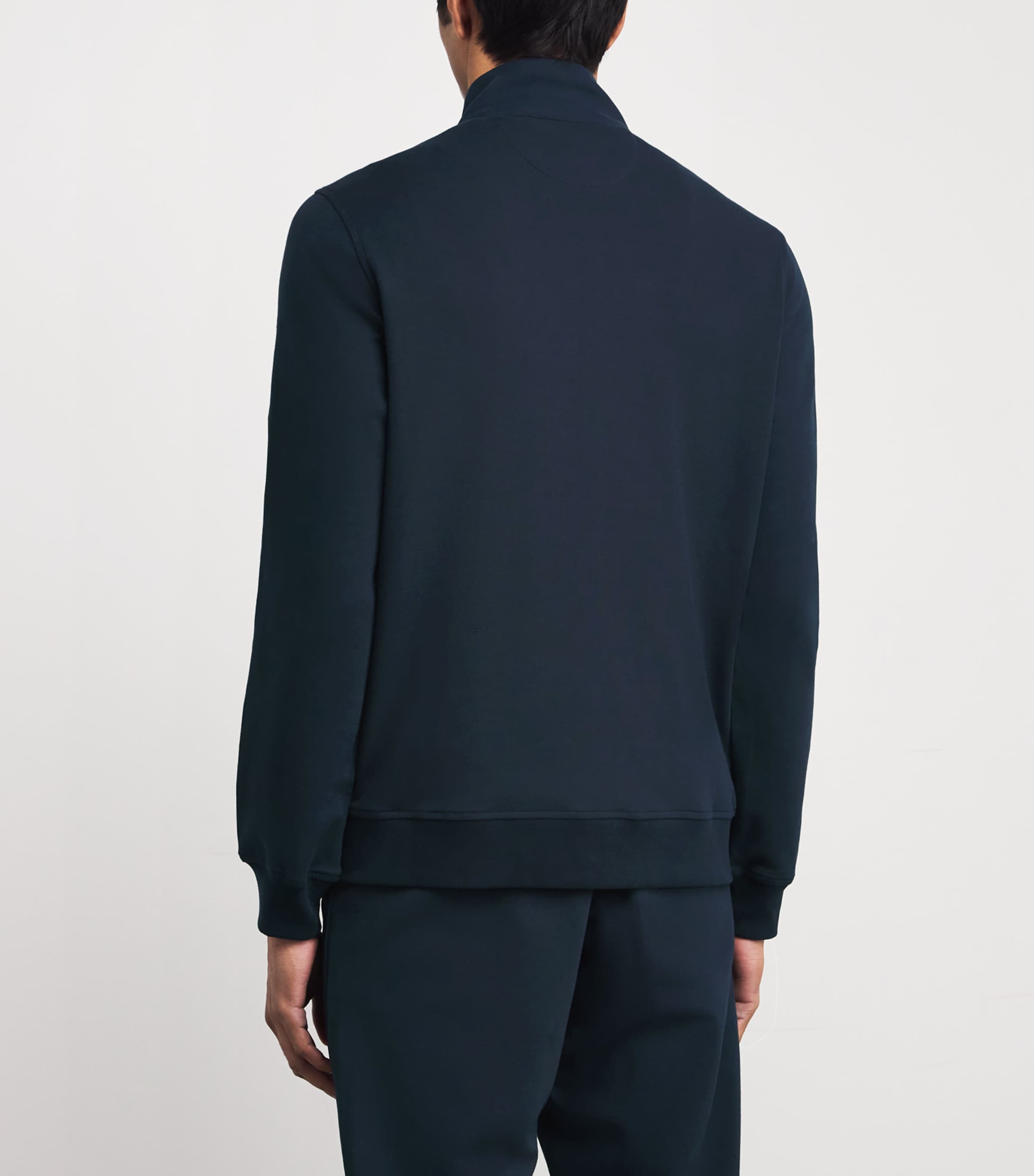 Cotton-Blend Zip-Up Sweatshirt 16 BLUE NAVY Image 4