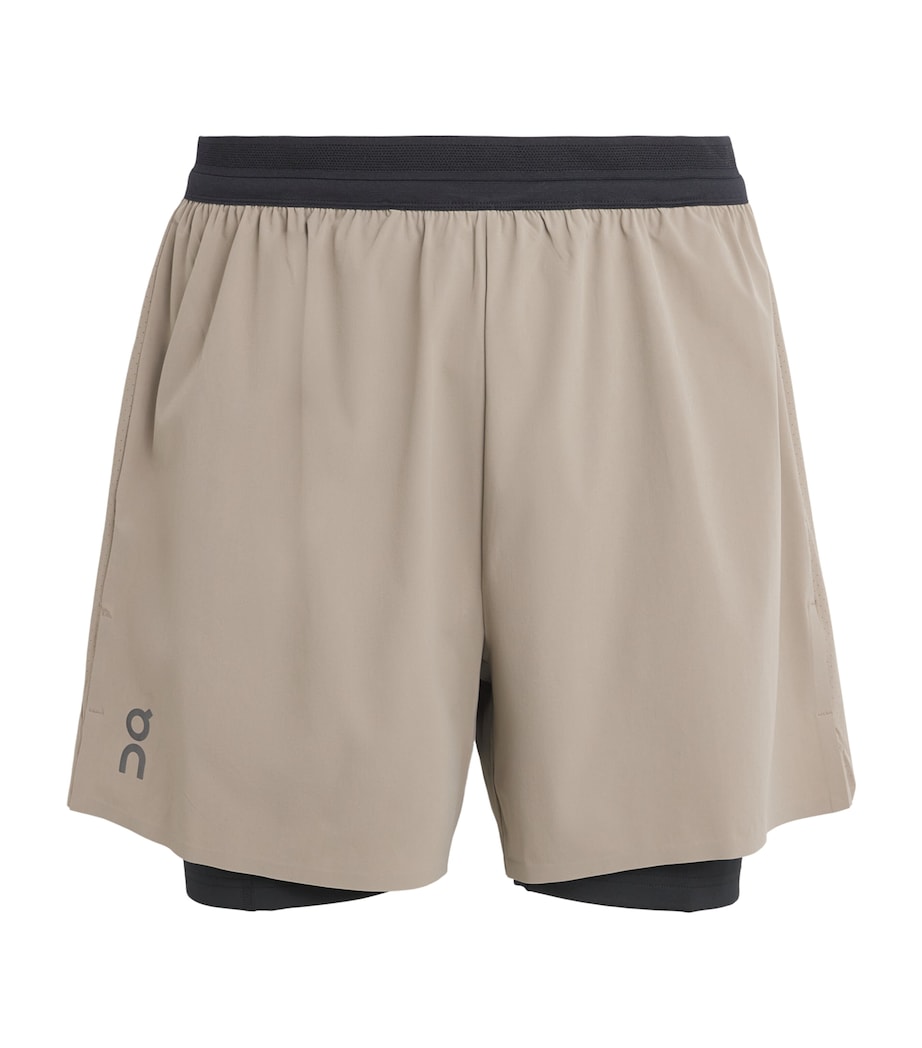 On Mens 2-in-1 Performance Shorts Cinder | Black Image 1