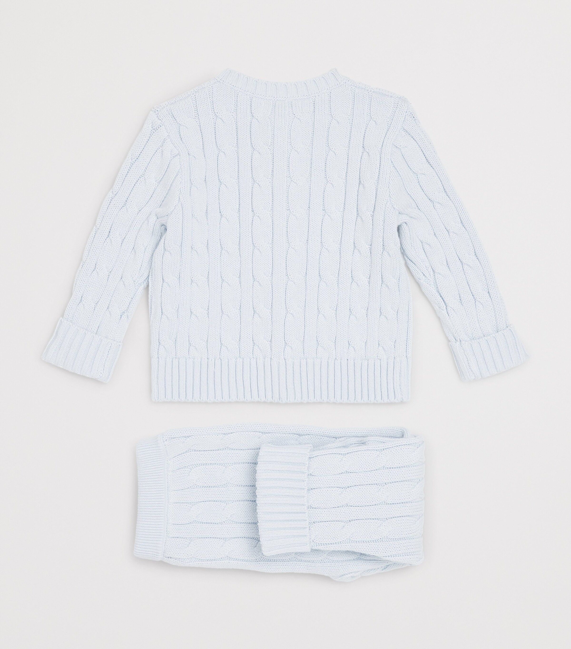 Ralph Lauren Kids Cotton Cable-Knit Cardigan and Leggings Set (3-24 Months) — foto 2