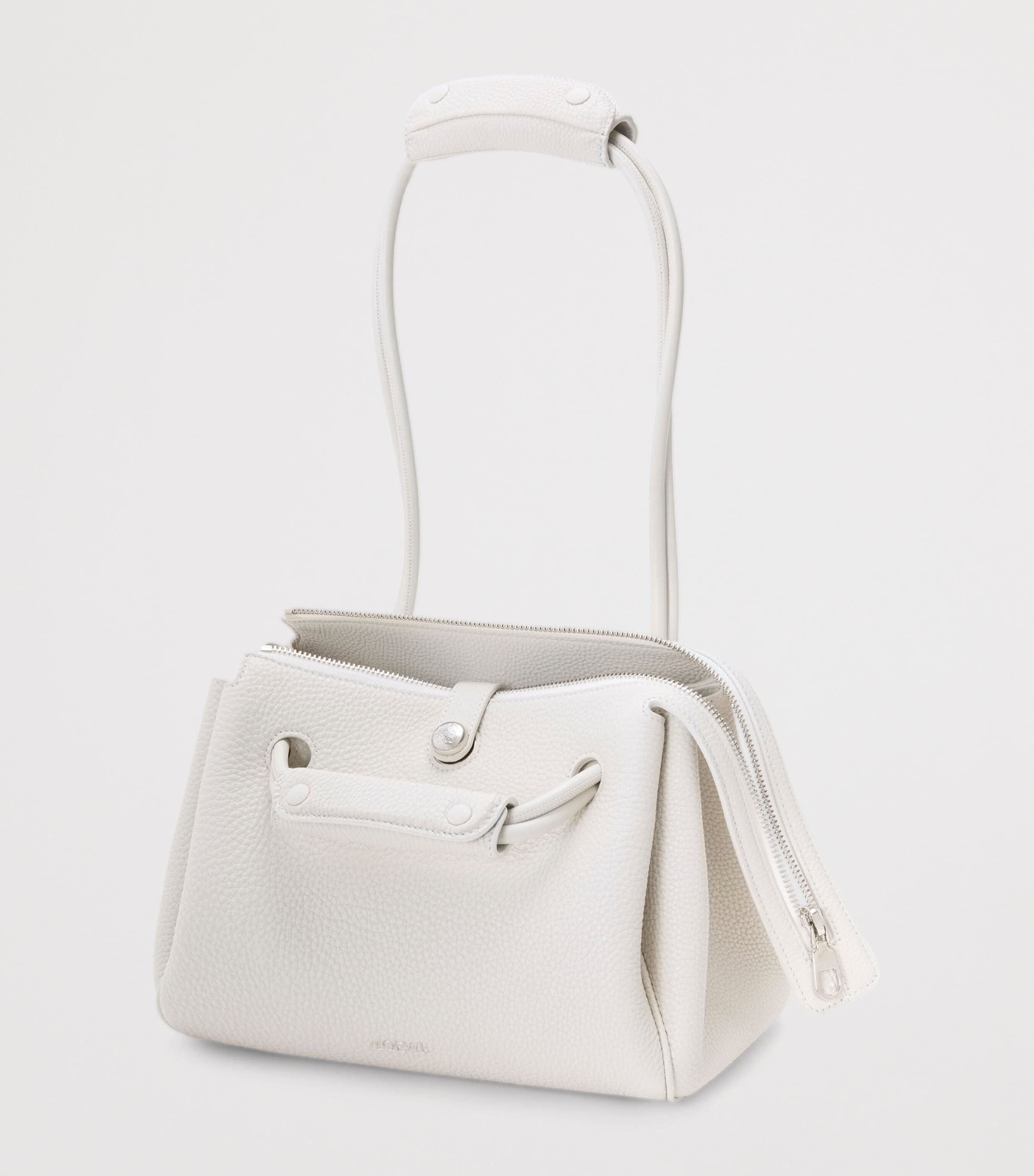 Small Calfskin Madrid Shoulder Bag SOFT WHITE Image 3