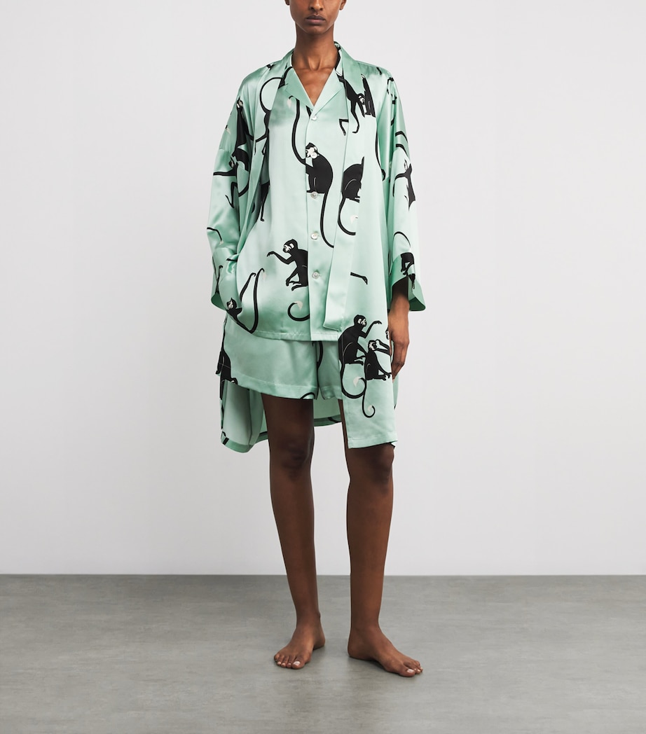 Silk Monkey Print Mimi Robe MONIKA Image 2