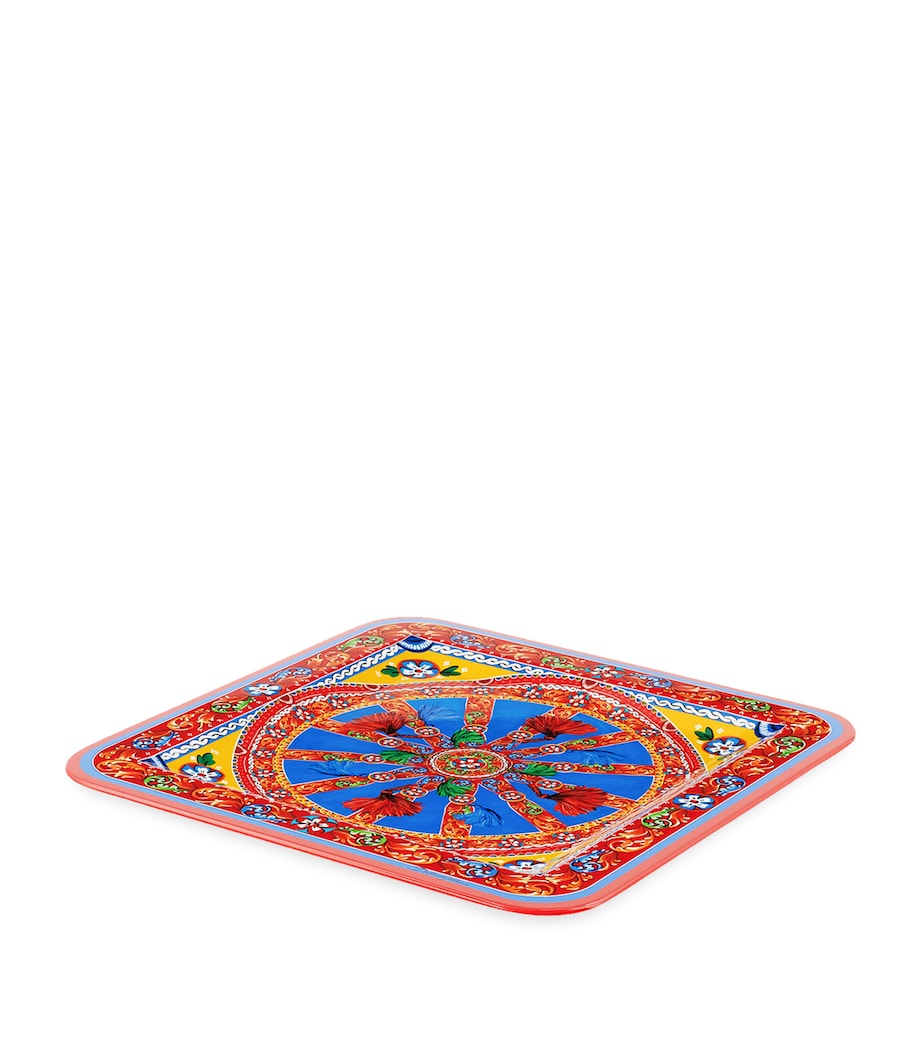 Dolce&Gabbana Casa Wooden Carretto Tray Multicolor Car Image 4