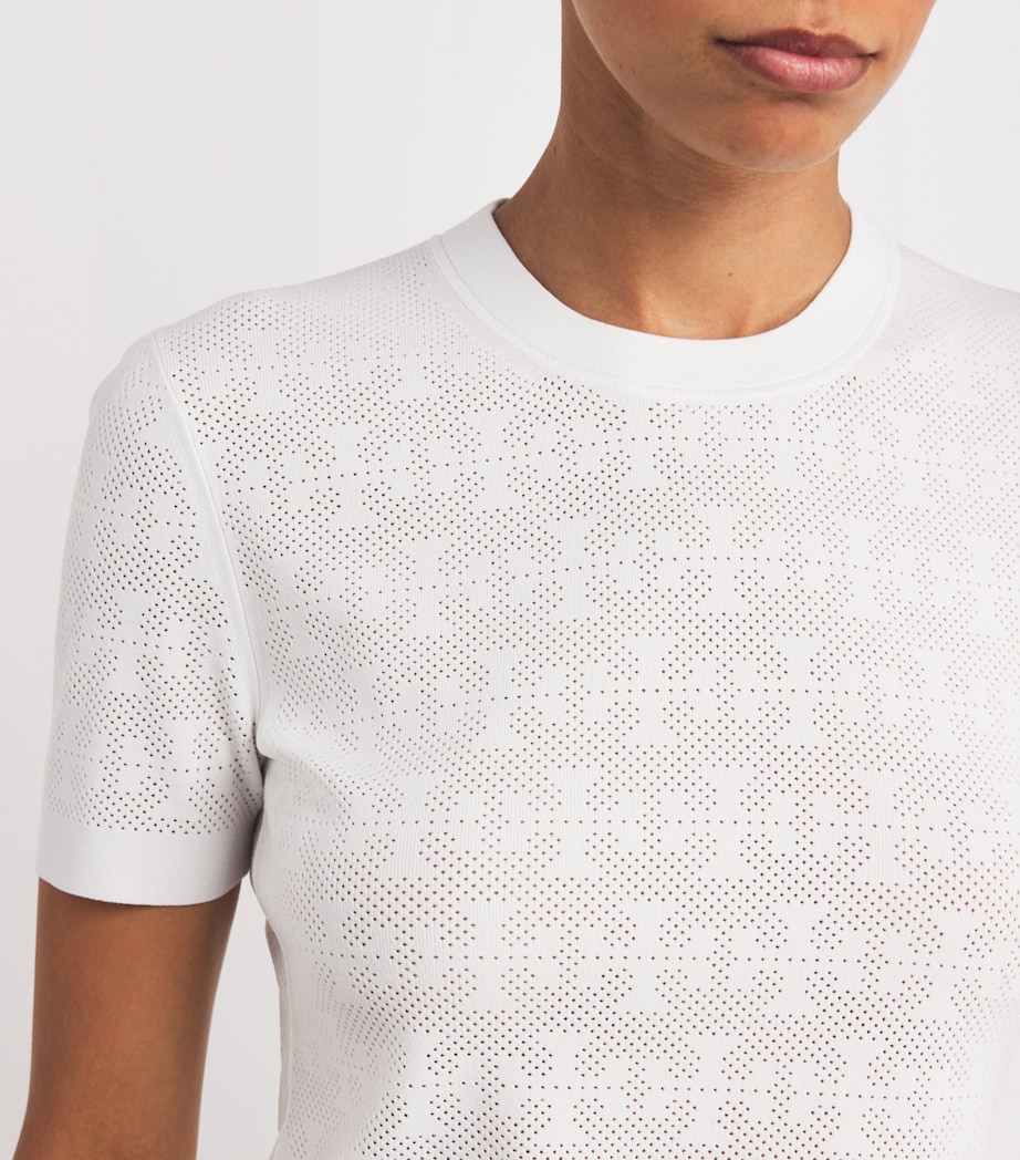 Monogram Pointelle Top 100 WHITE Image 6