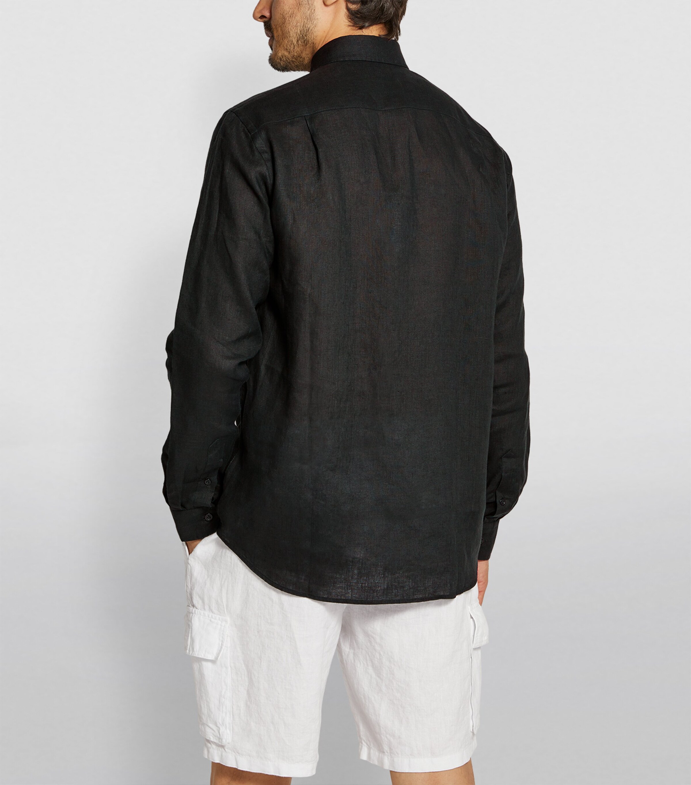 Linen Caroubis Shirt 990 NOIR Image 8