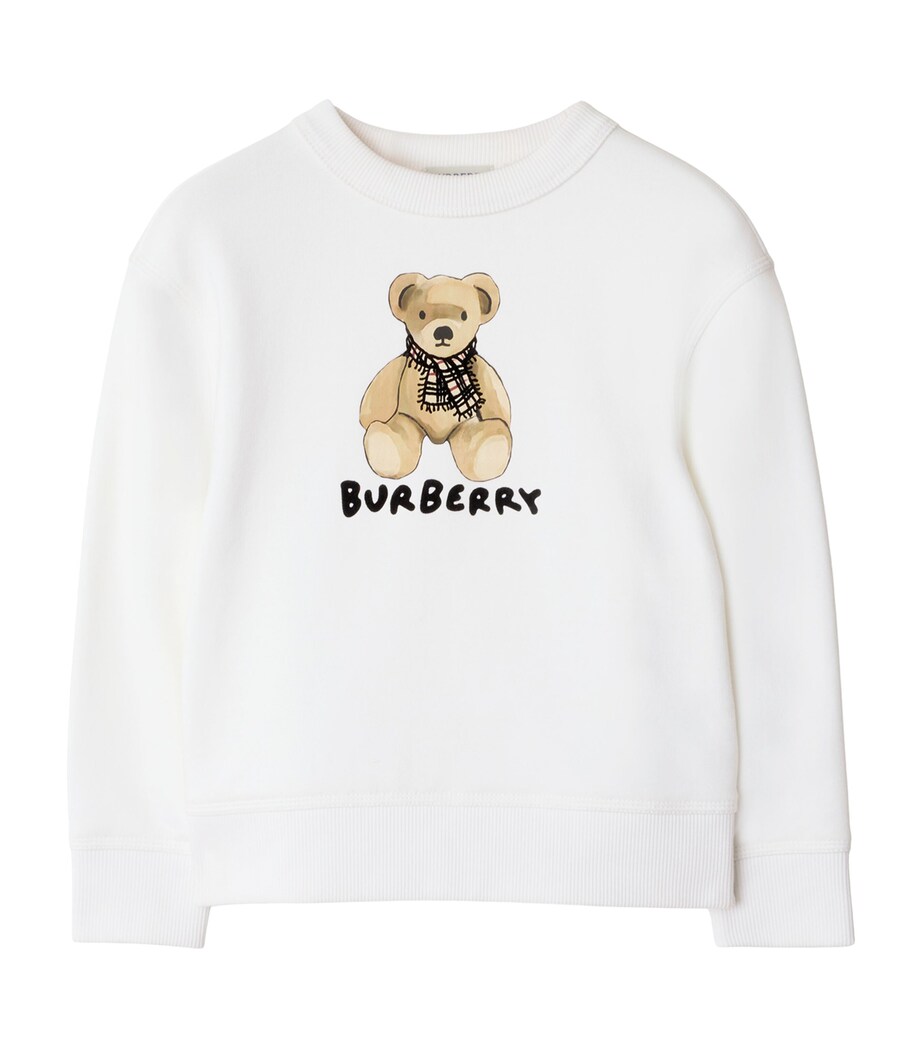 Cotton Thomas Bear Sweatshirt (3-12 Years) WHITE Image 1