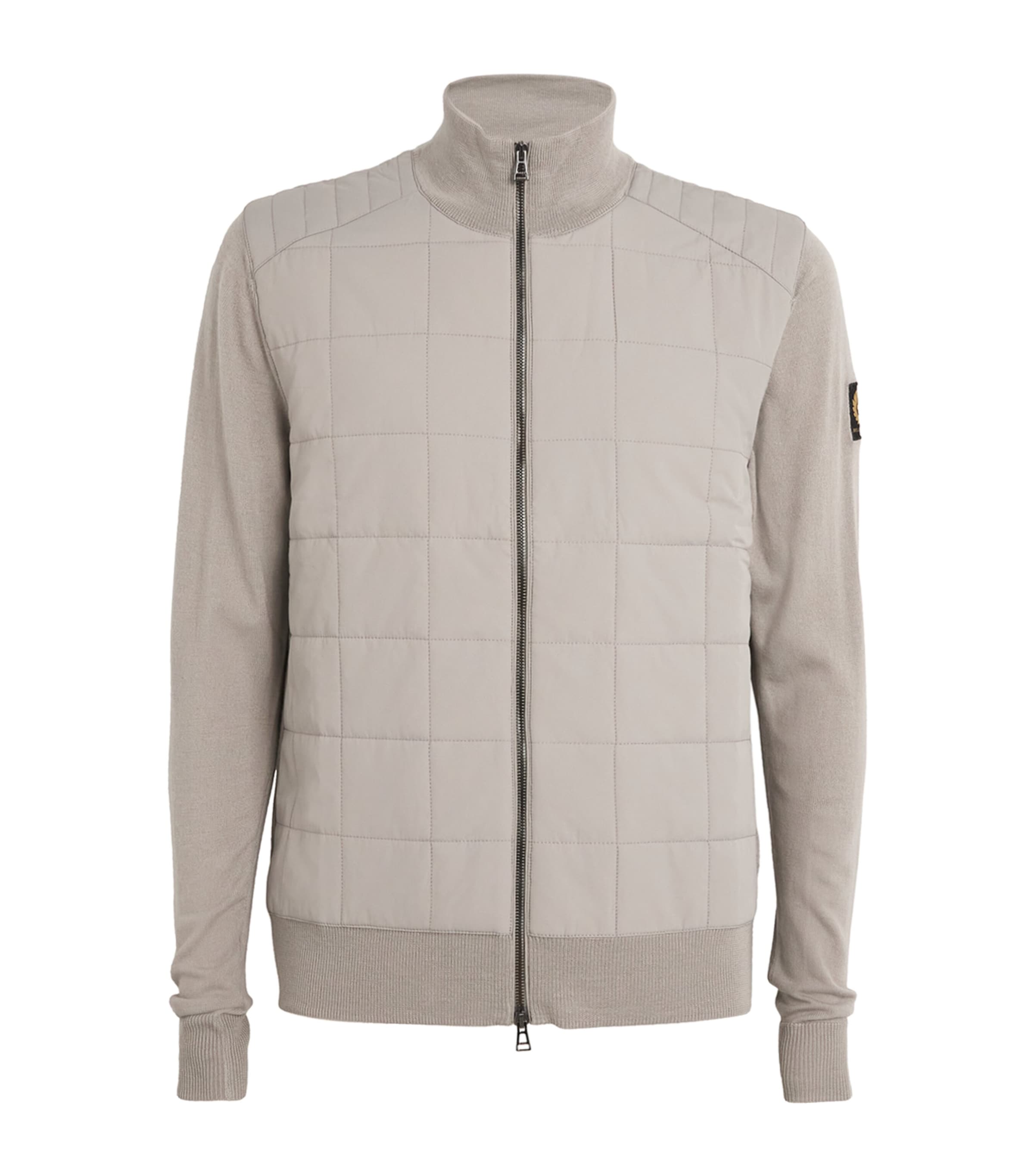 Shop Belstaff Hybrid Zip-up Kelbrook Cardigan In Silver