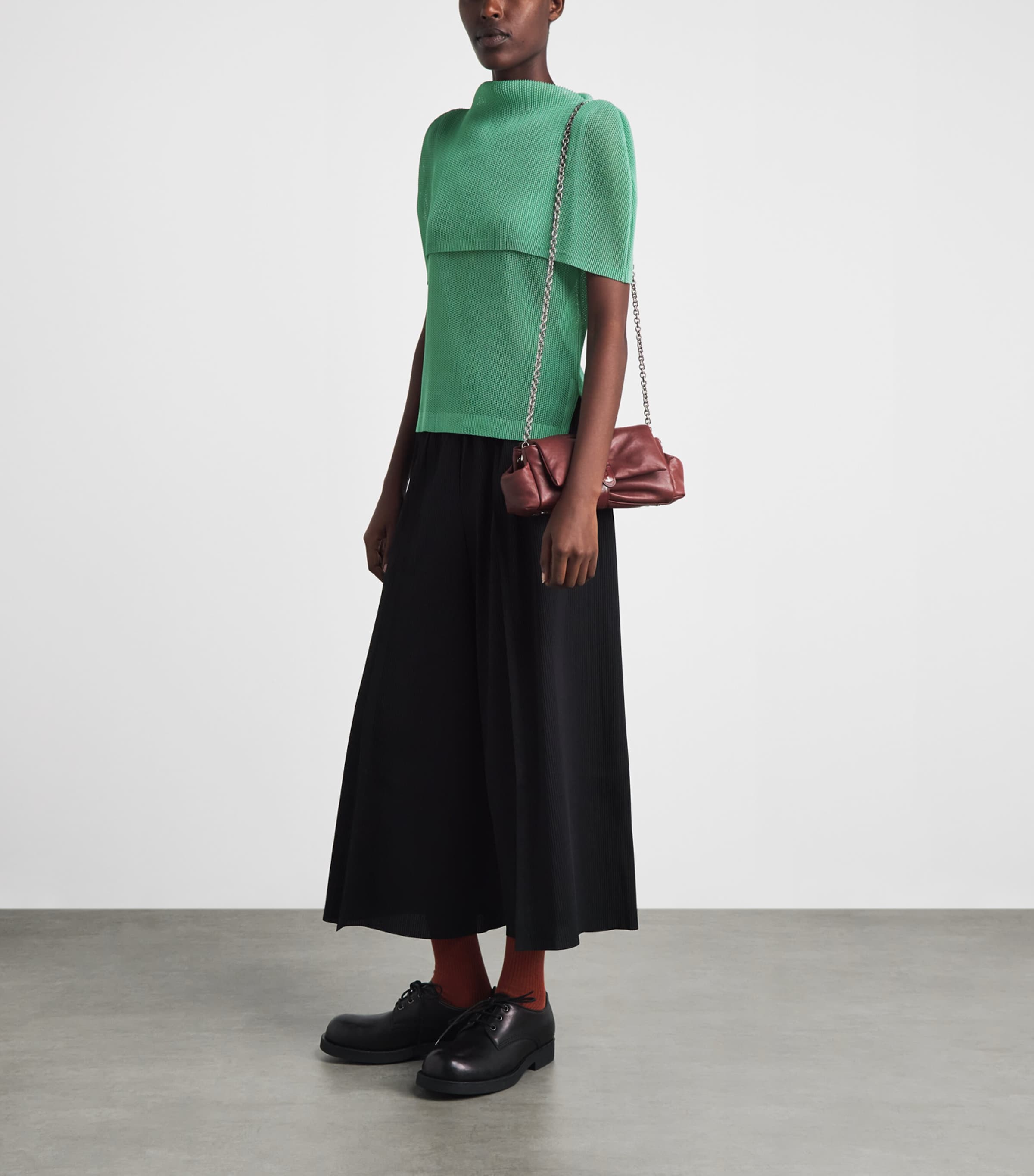 Pleats Please Issey Miyake Green Tatami August Top | Harrods US