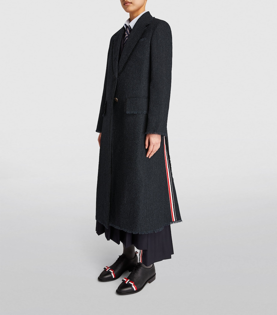 Wide-Lapel Overcoat NAVY Image 3