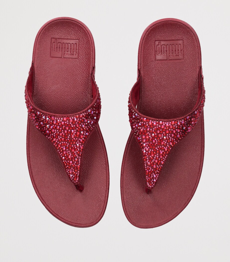 FitFlop Embellished Lulu Flatform Flip Flips 40 Wine Image 4
