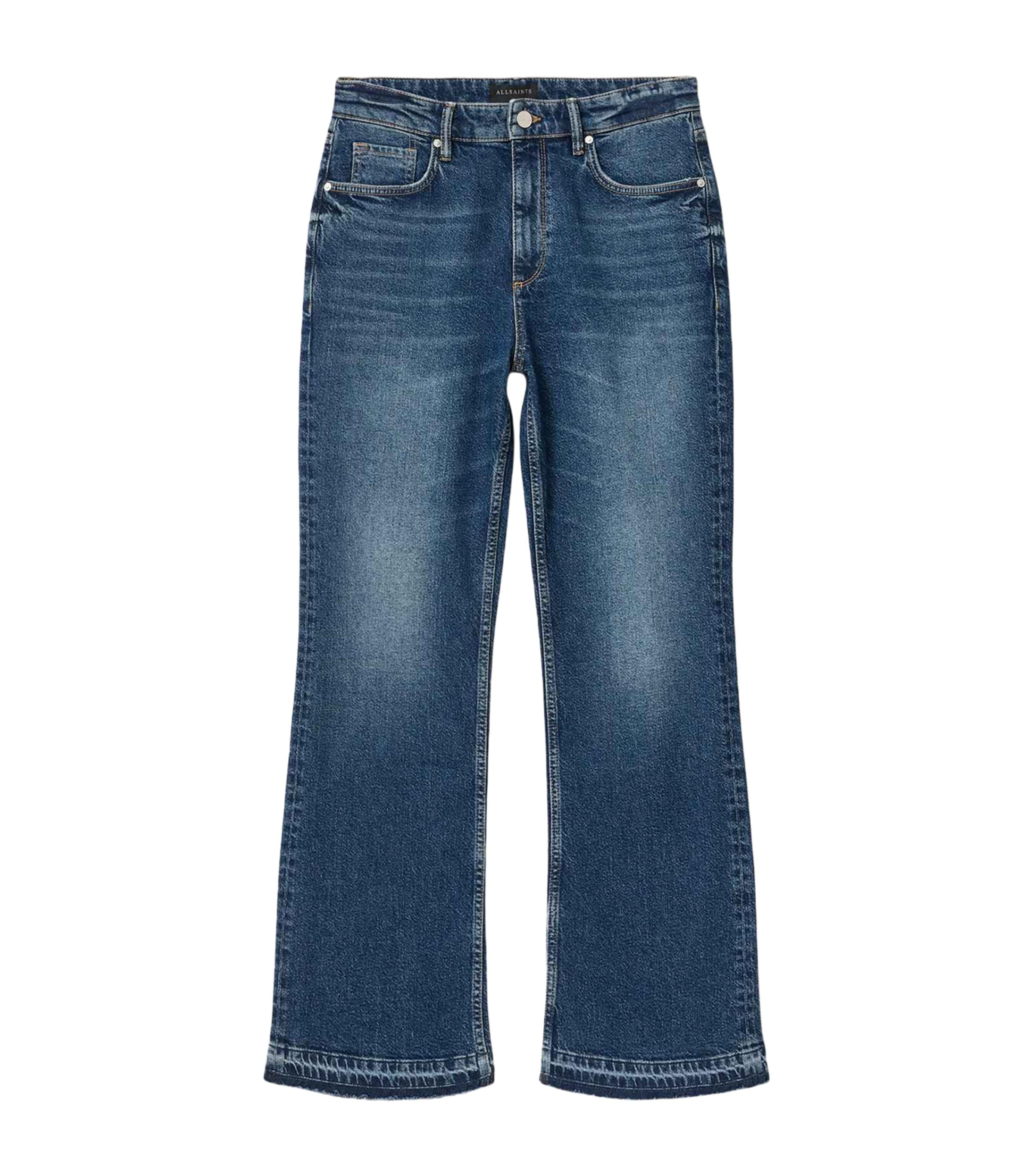 AllSaints Womens Bootcut Fable Mid-Rise Jeans Mid Indigo Image 1