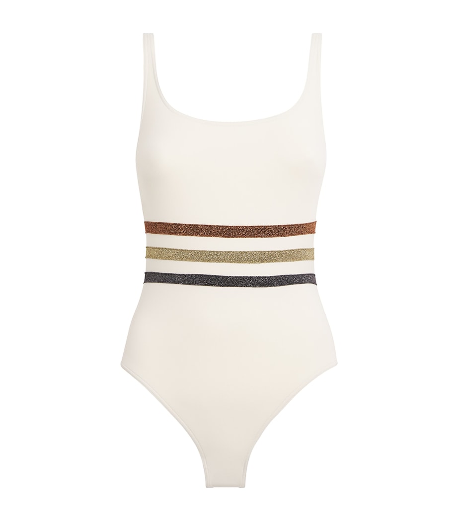 Lurex Stripe Swimsuit SABLE FIN/LUREX Image 1