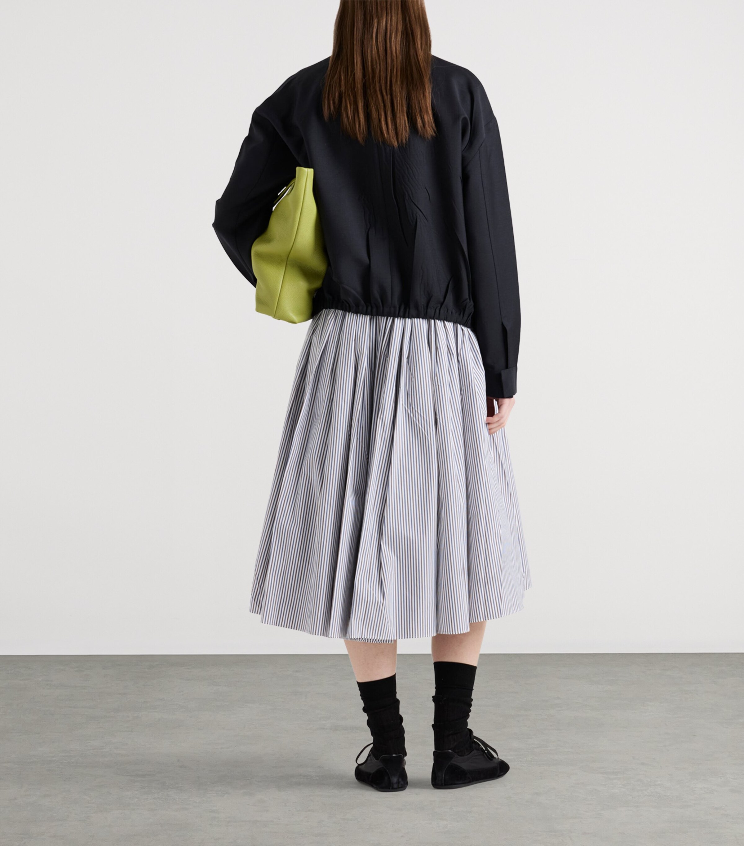 Poplin Stripe Skirt F0UB0 Image 5