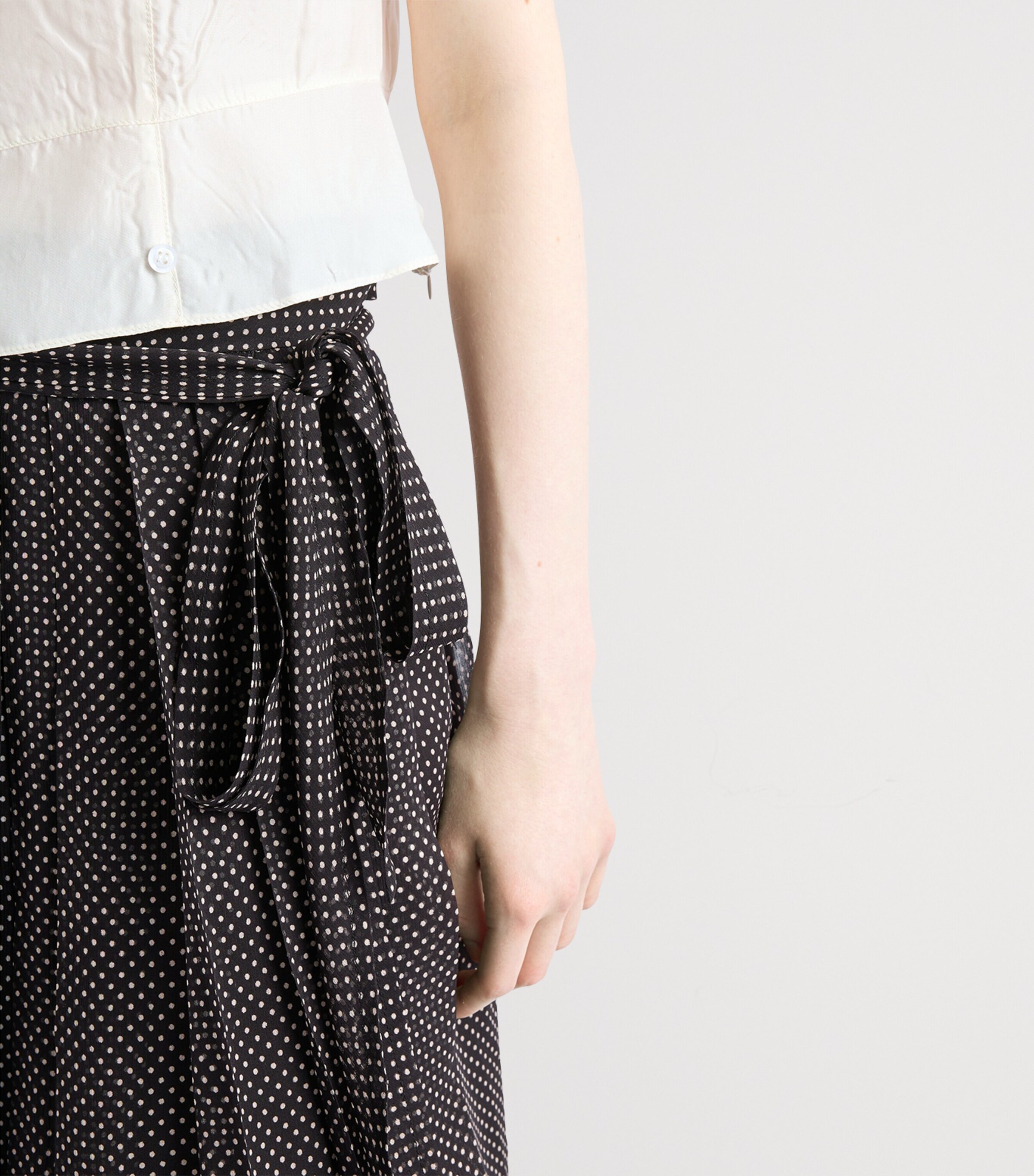 Silk Chiffon Wrap Midi Skirt F0002 Image 4