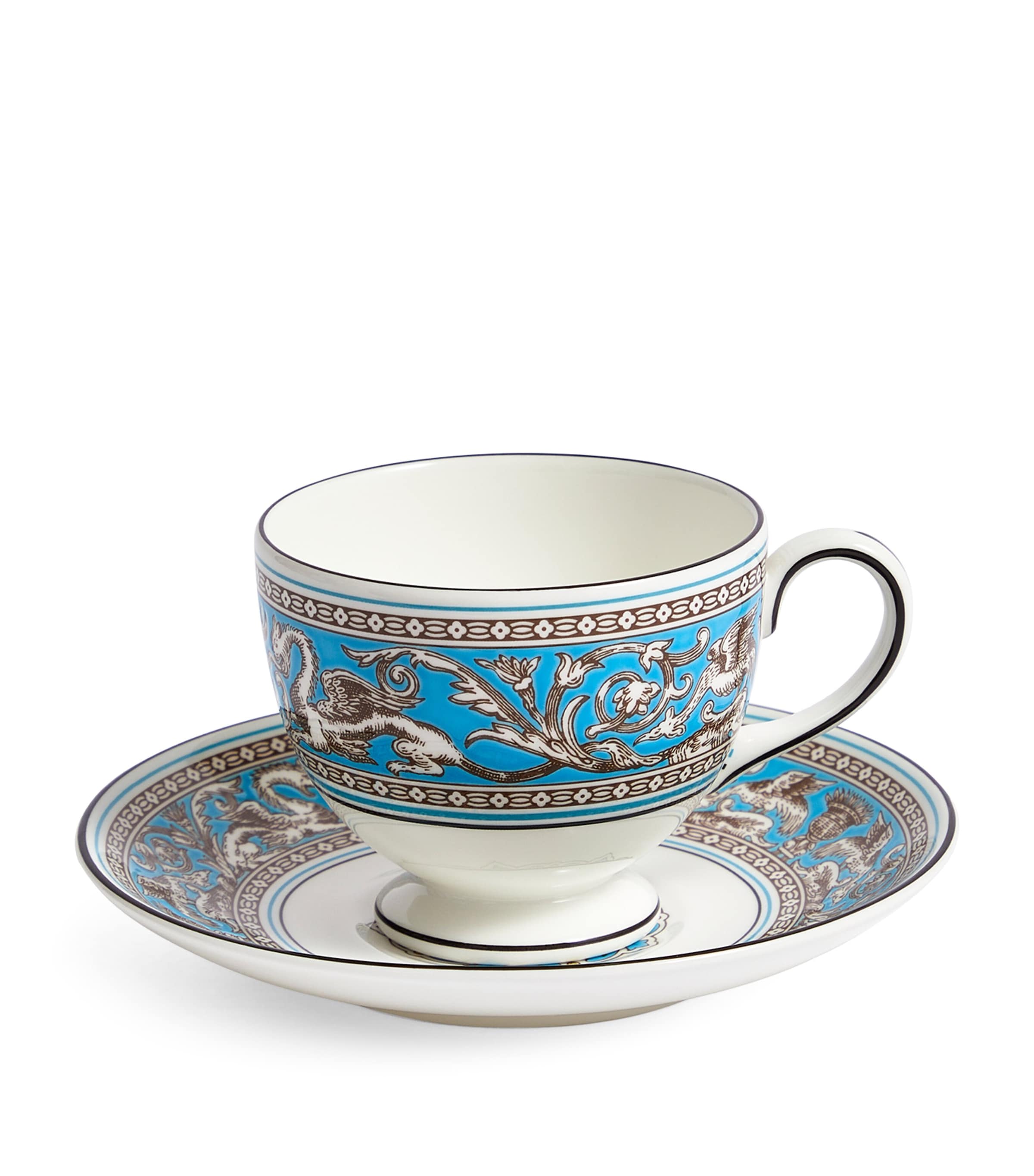 Wedgwood Florentine Turquoise Teacup & Saucer | Dining | Tableware | Tea Cups & Saucers | Designers | Wedgwood