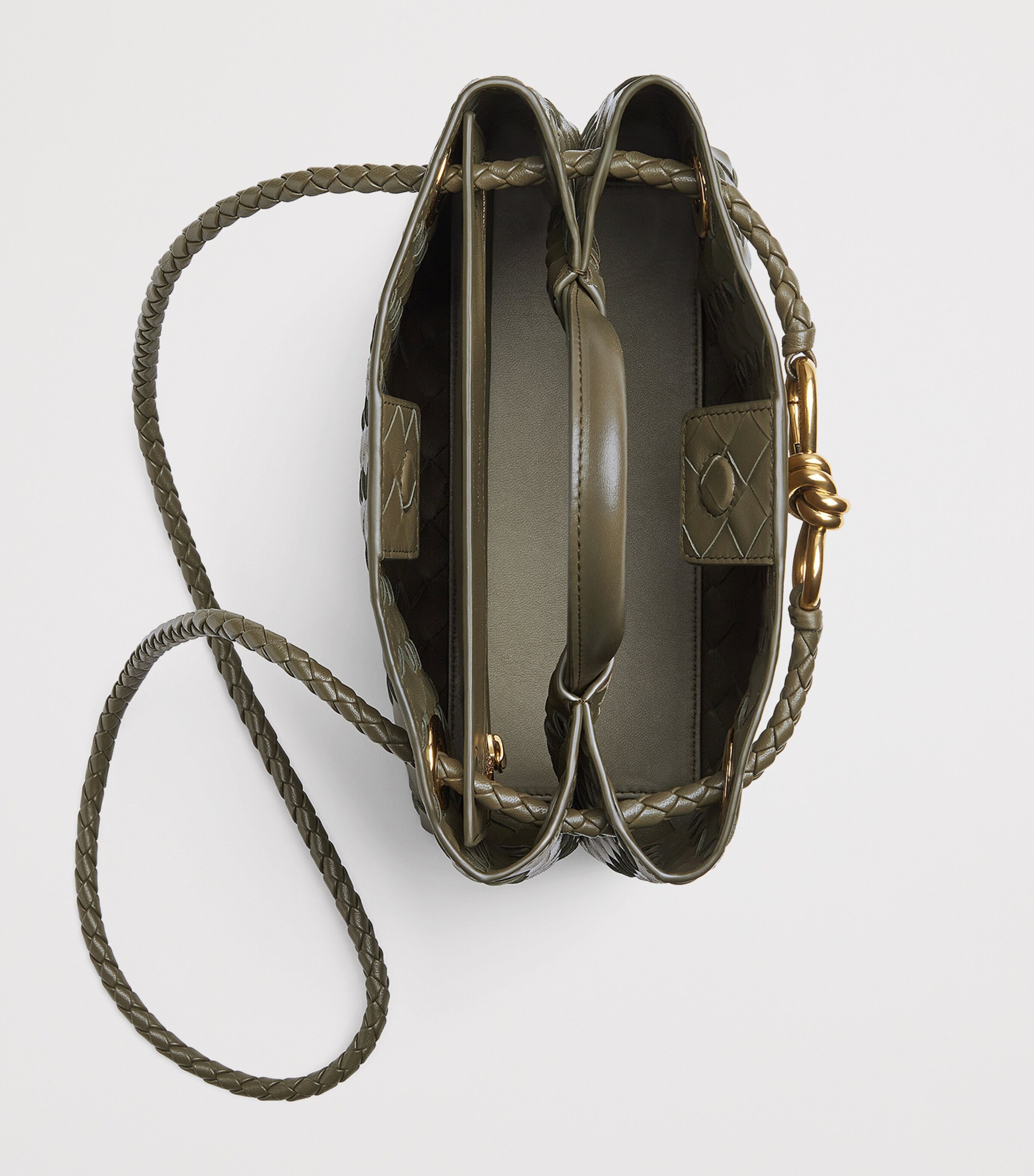 Bottega Veneta Small Lambskin Andiamo Shoulder Bag Image 7