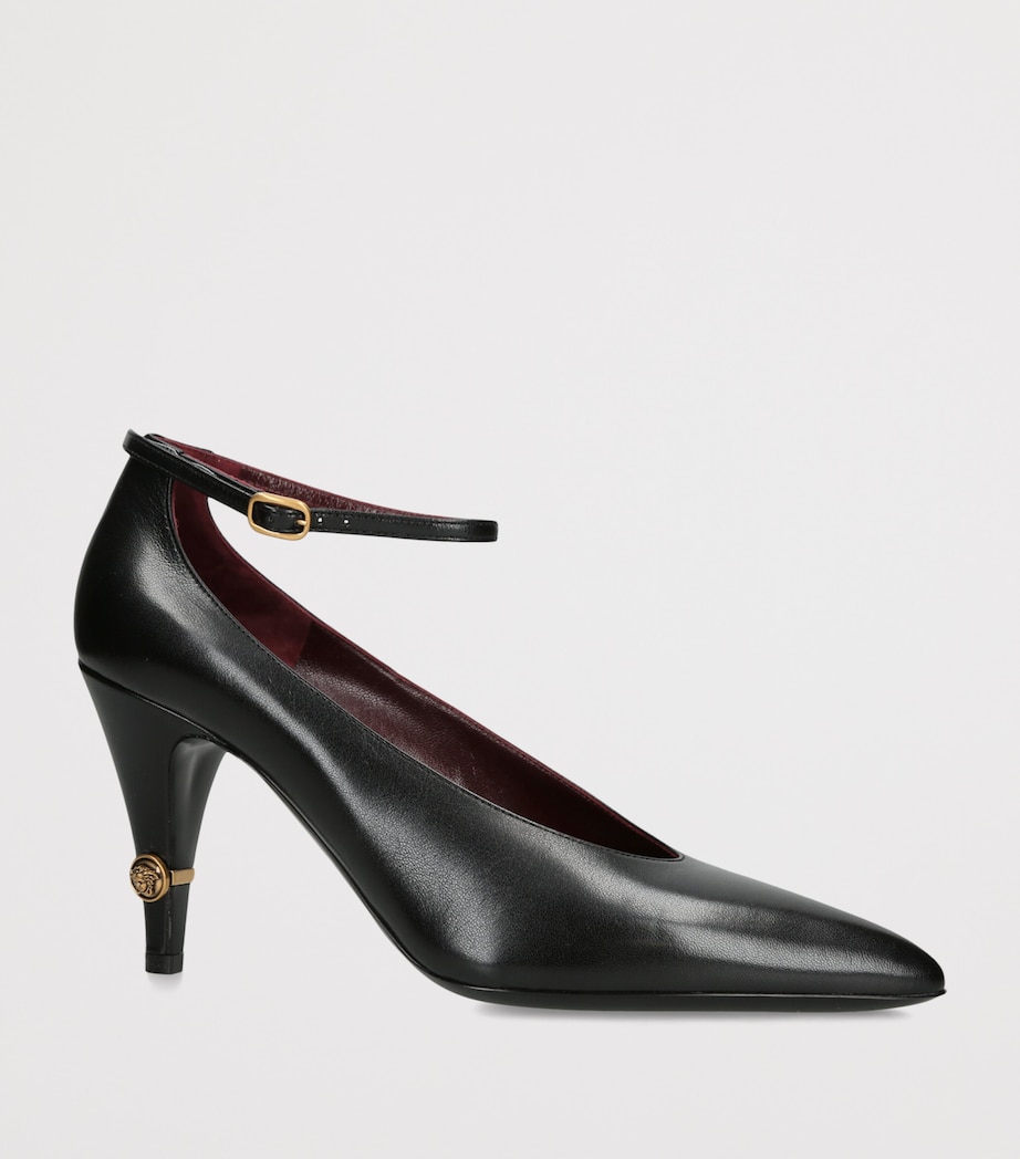 Versace Leather Gianni Pumps 90 Black Image 3